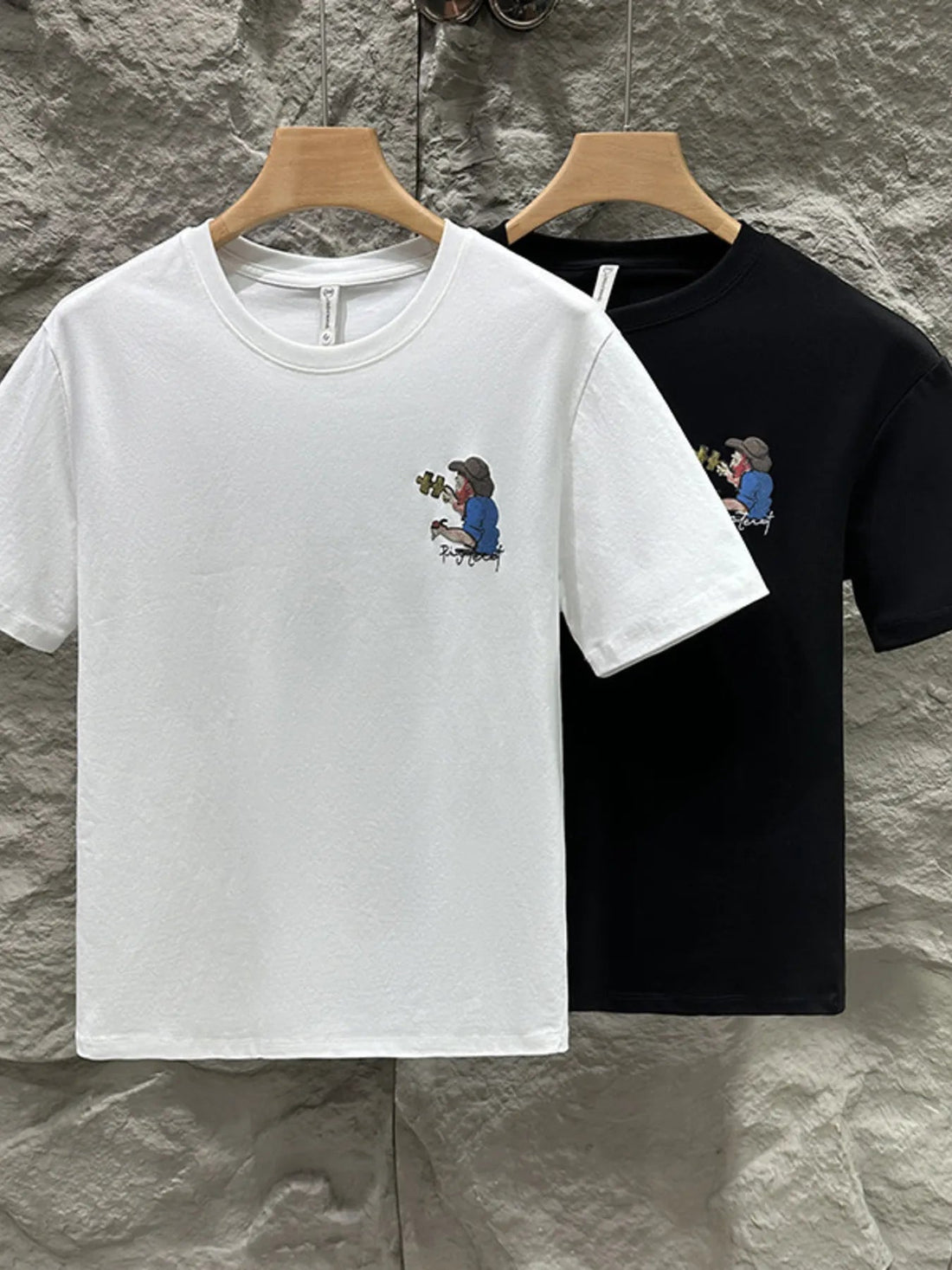 Men's Plus Size Graphic Round Neck Short Sleeve T-Shirt designed for comfort and style at Lookzlike
