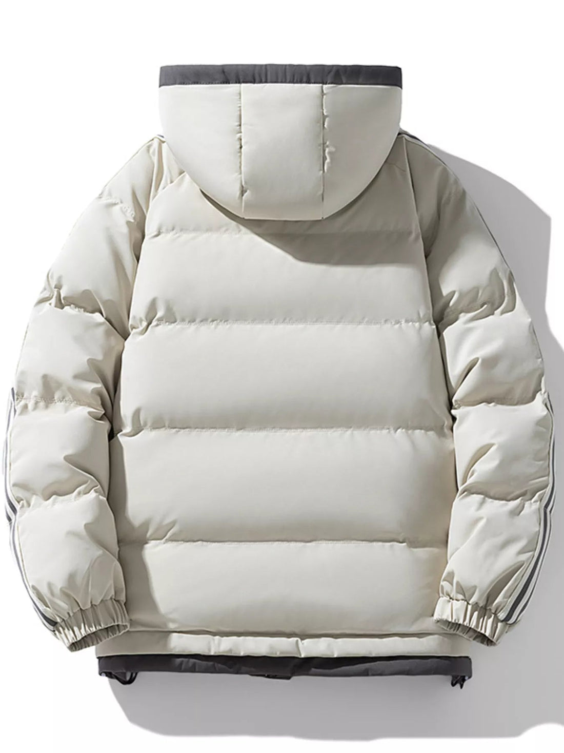 Men's Plus Size Hooded Padded Winter Coat designed for comfort and style at Lookzlike