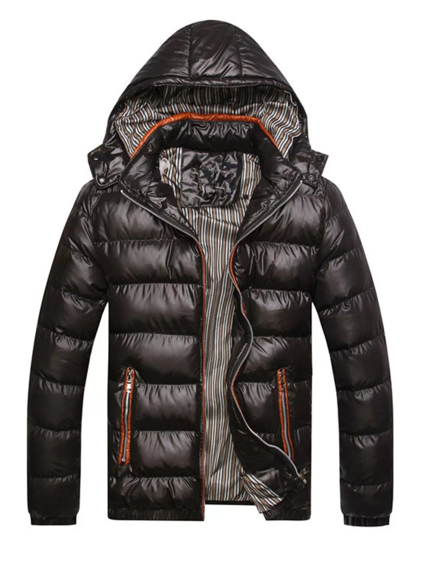 Men's Plus Size Lightweight Hooded Puffer Jacket designed for comfort and style at Lookzlike