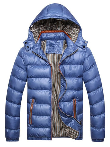 Men's Plus Size Lightweight Hooded Puffer Jacket designed for comfort and style at Lookzlike