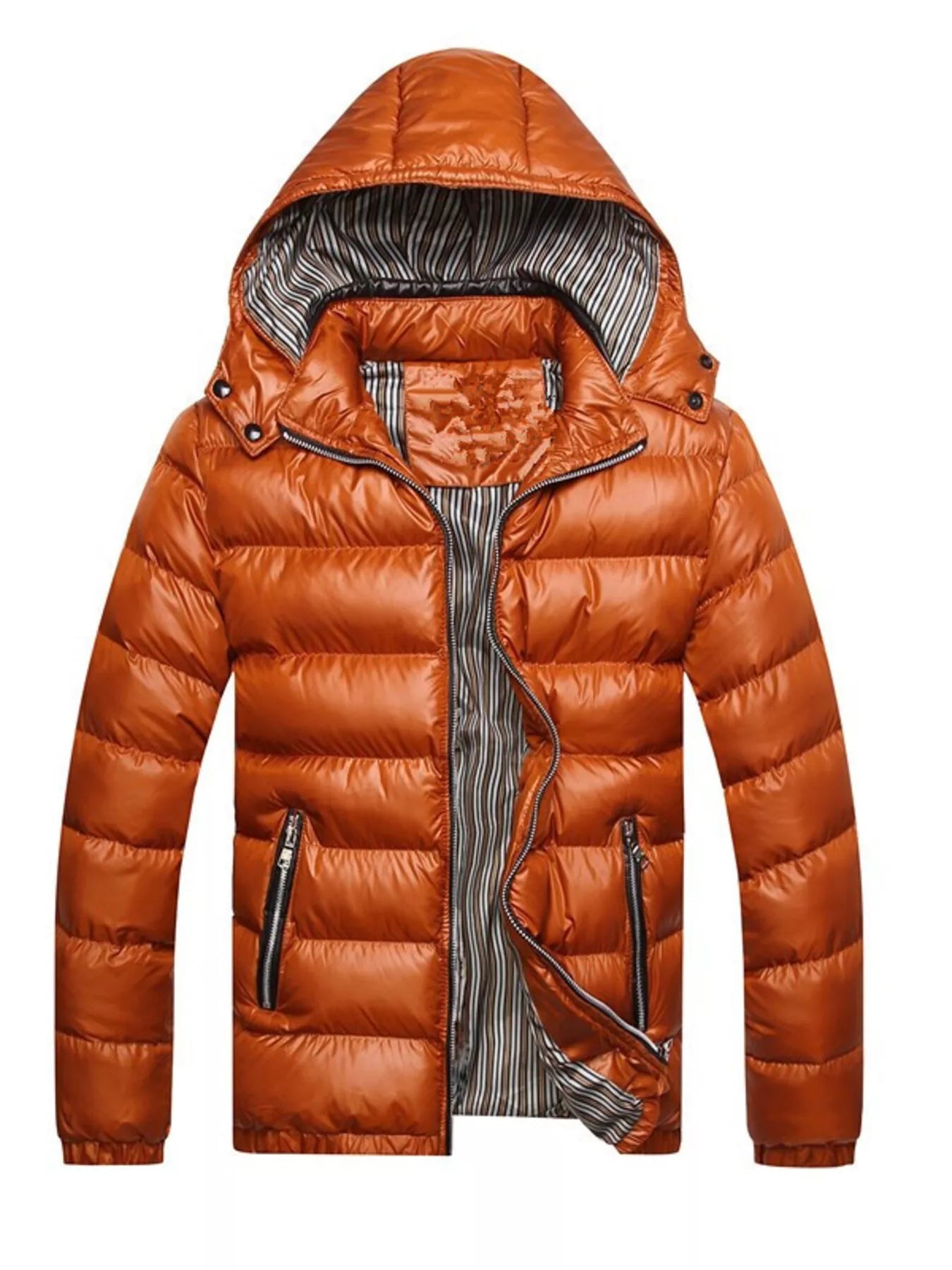 Men's Plus Size Lightweight Hooded Puffer Jacket designed for comfort and style at Lookzlike
