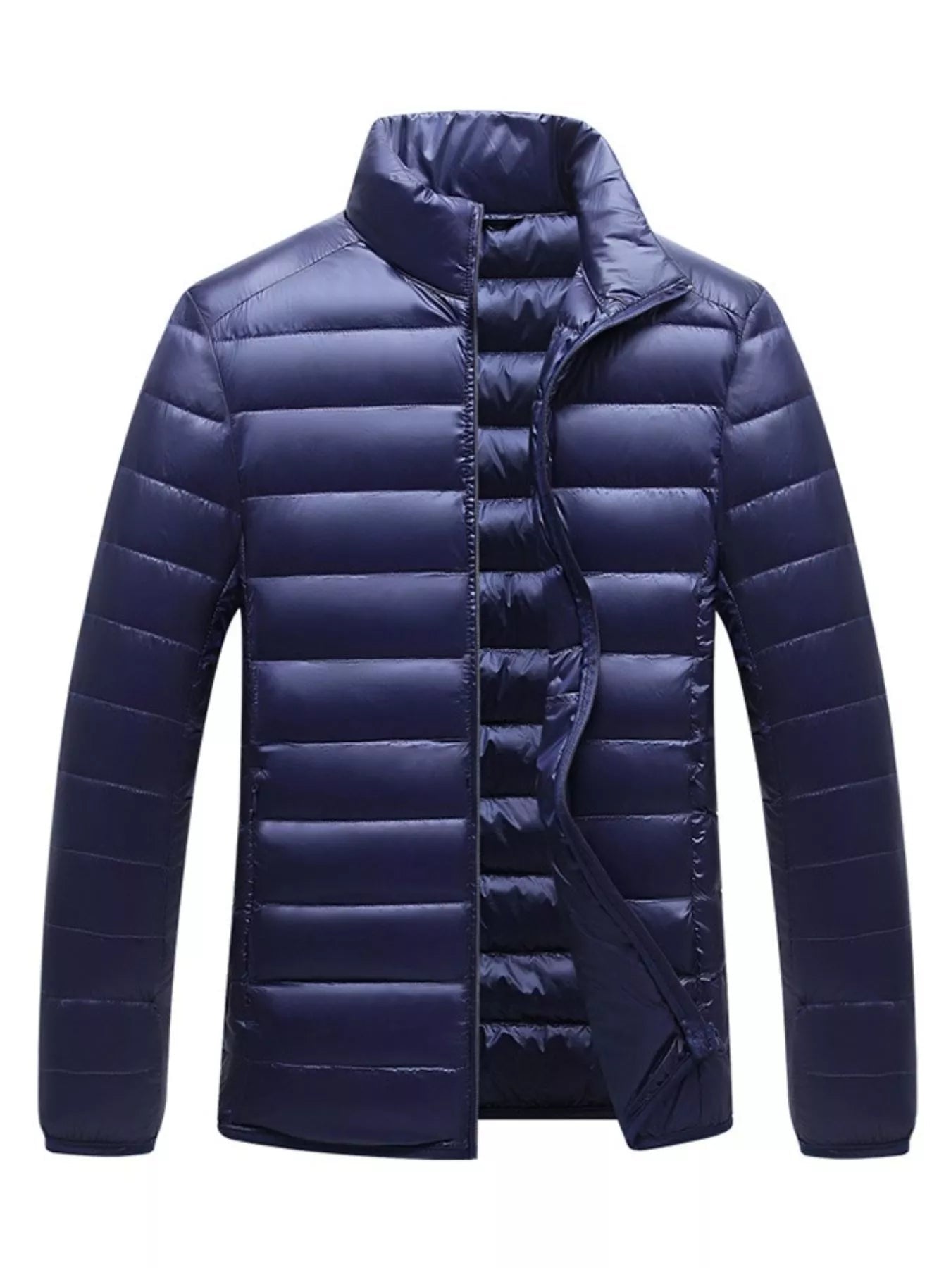 Men's Plus Size Lightweight Packable Puffer Jacket designed for comfort and style at Lookzlike