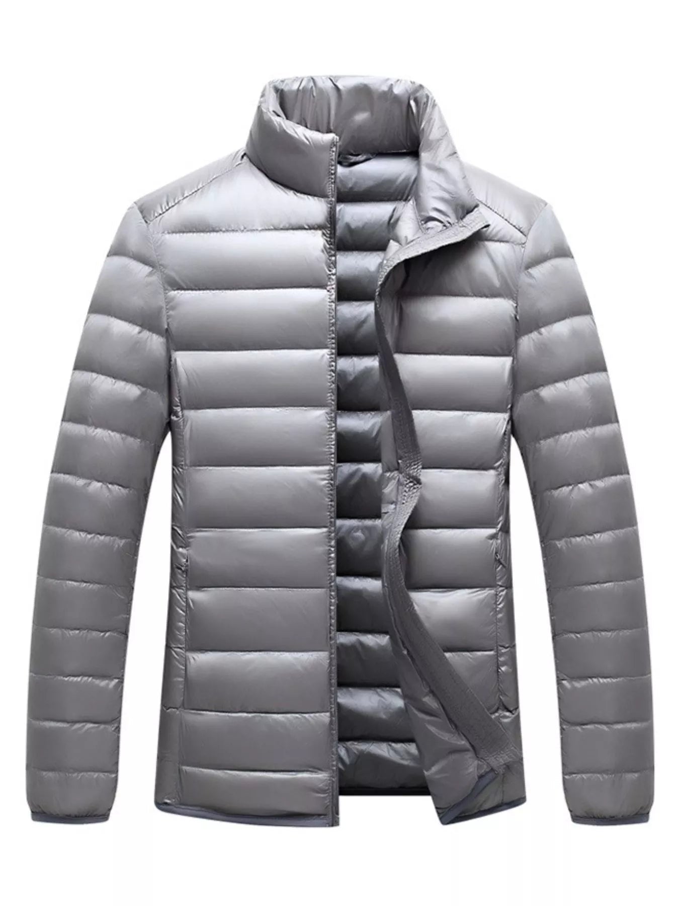 Men's Plus Size Lightweight Packable Puffer Jacket designed for comfort and style at Lookzlike
