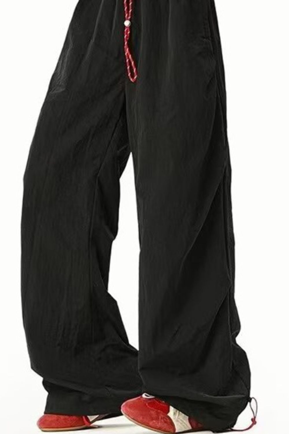 Men's Plus Size Loose - Fit Drawstring Waist Casual Pants designed for comfort and style at Lookzlike