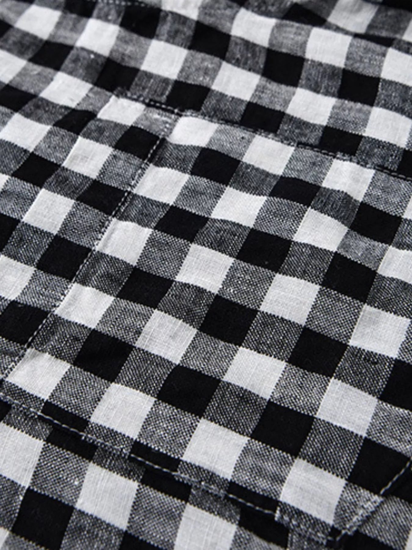 Men's Plus Size Plaid Button Up Short Sleeve Shirt designed for comfort and style at Lookzlike