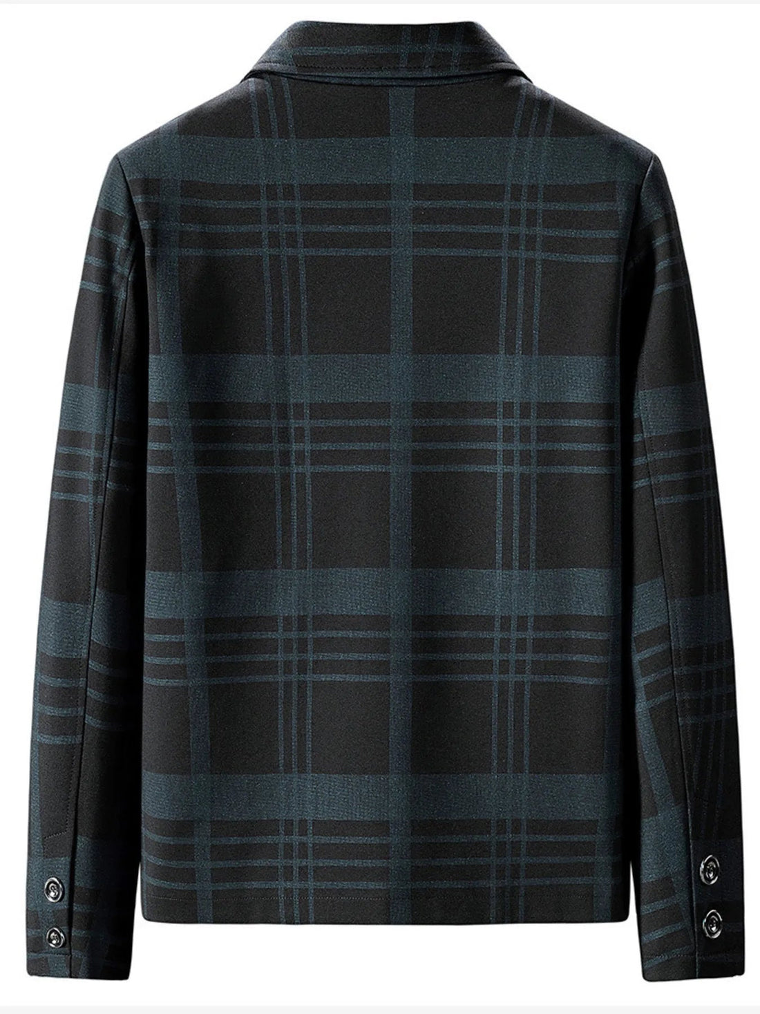 Men's Plus Size Plaid Zip Up Jacket designed for comfort and style at Lookzlike