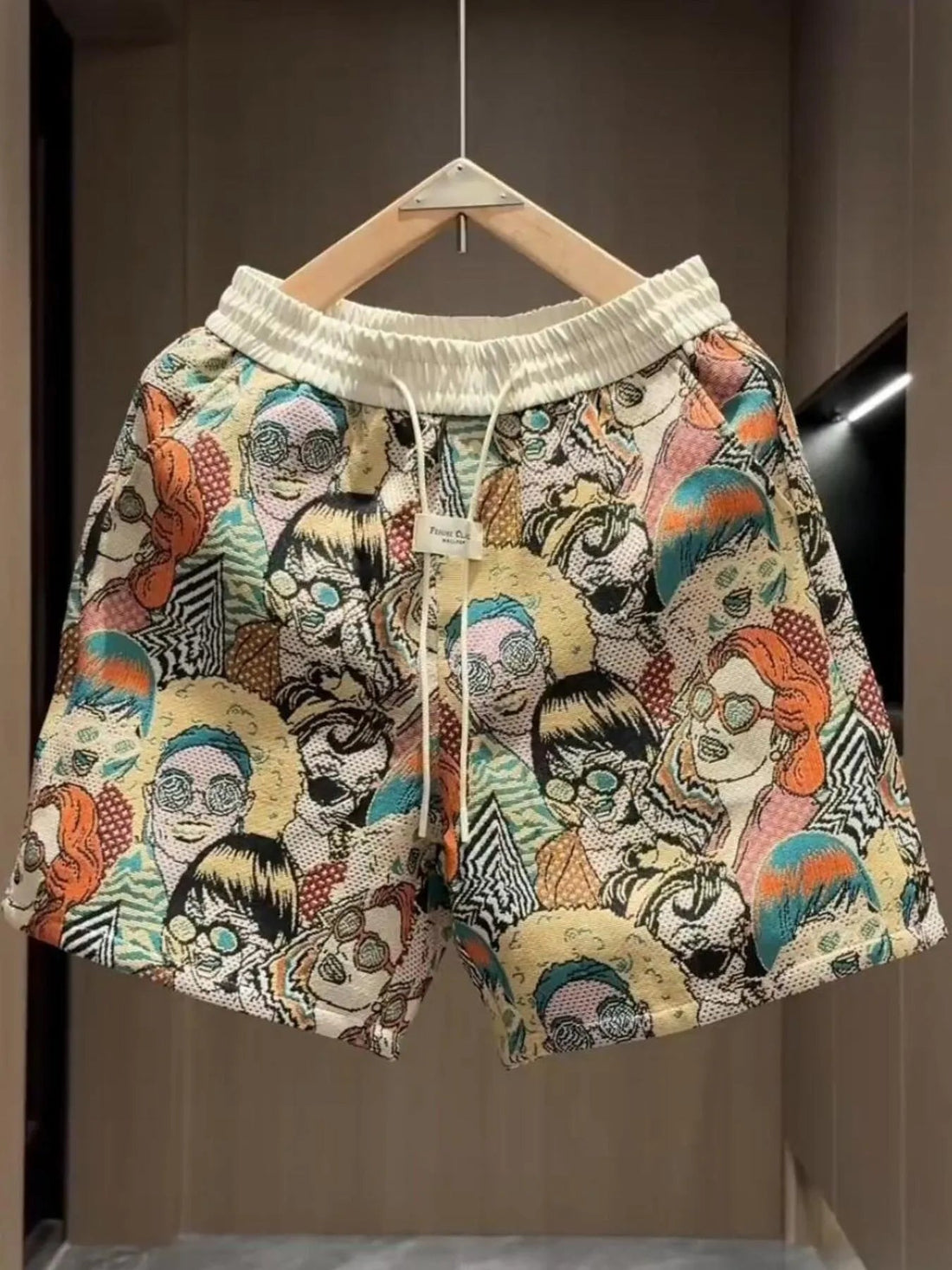 Men's Plus Size Printed Wide Leg Shorts designed for comfort and style at Lookzlike