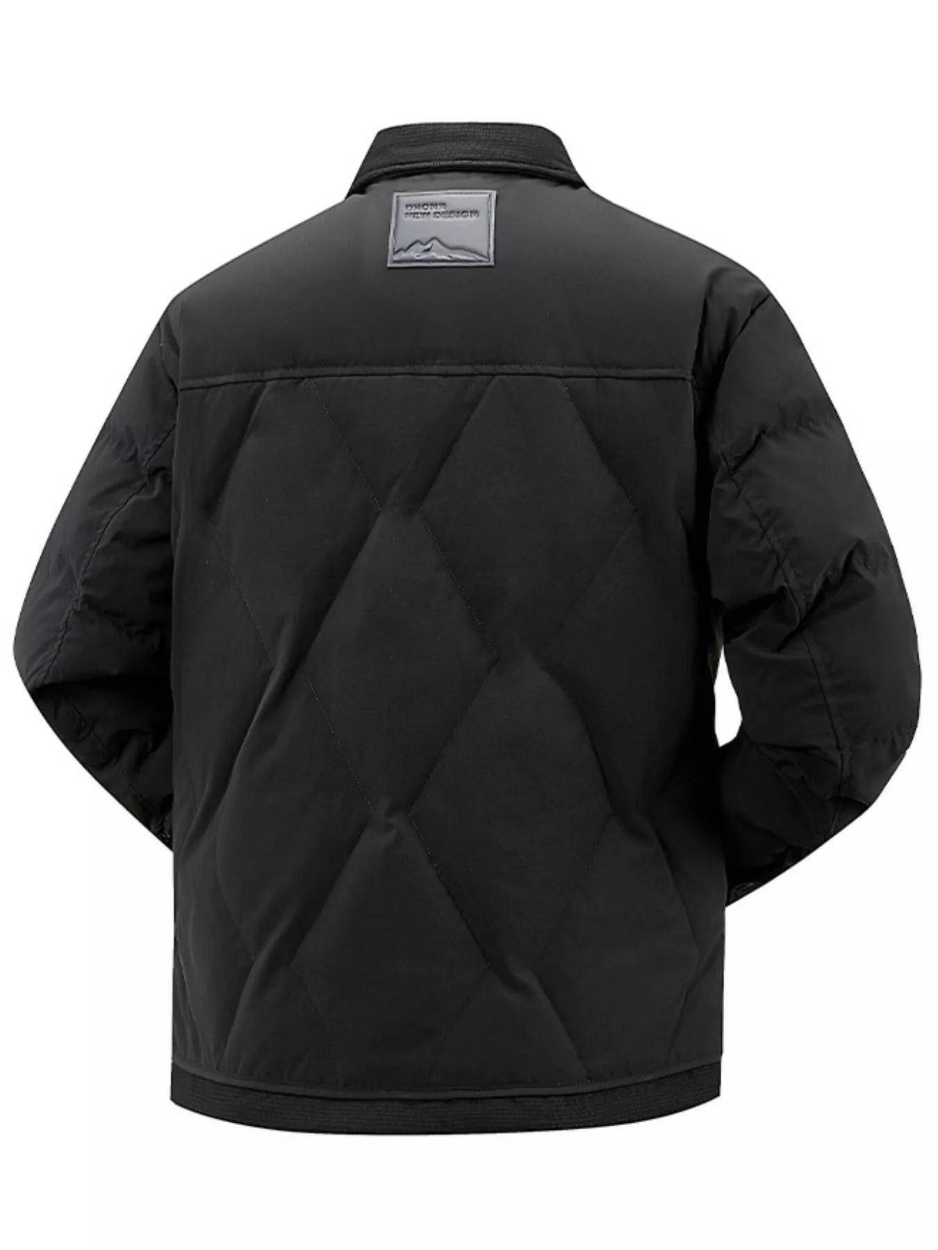 Men's Plus Size Quilted Snap - Down Padded Coat designed for comfort and style at Lookzlike