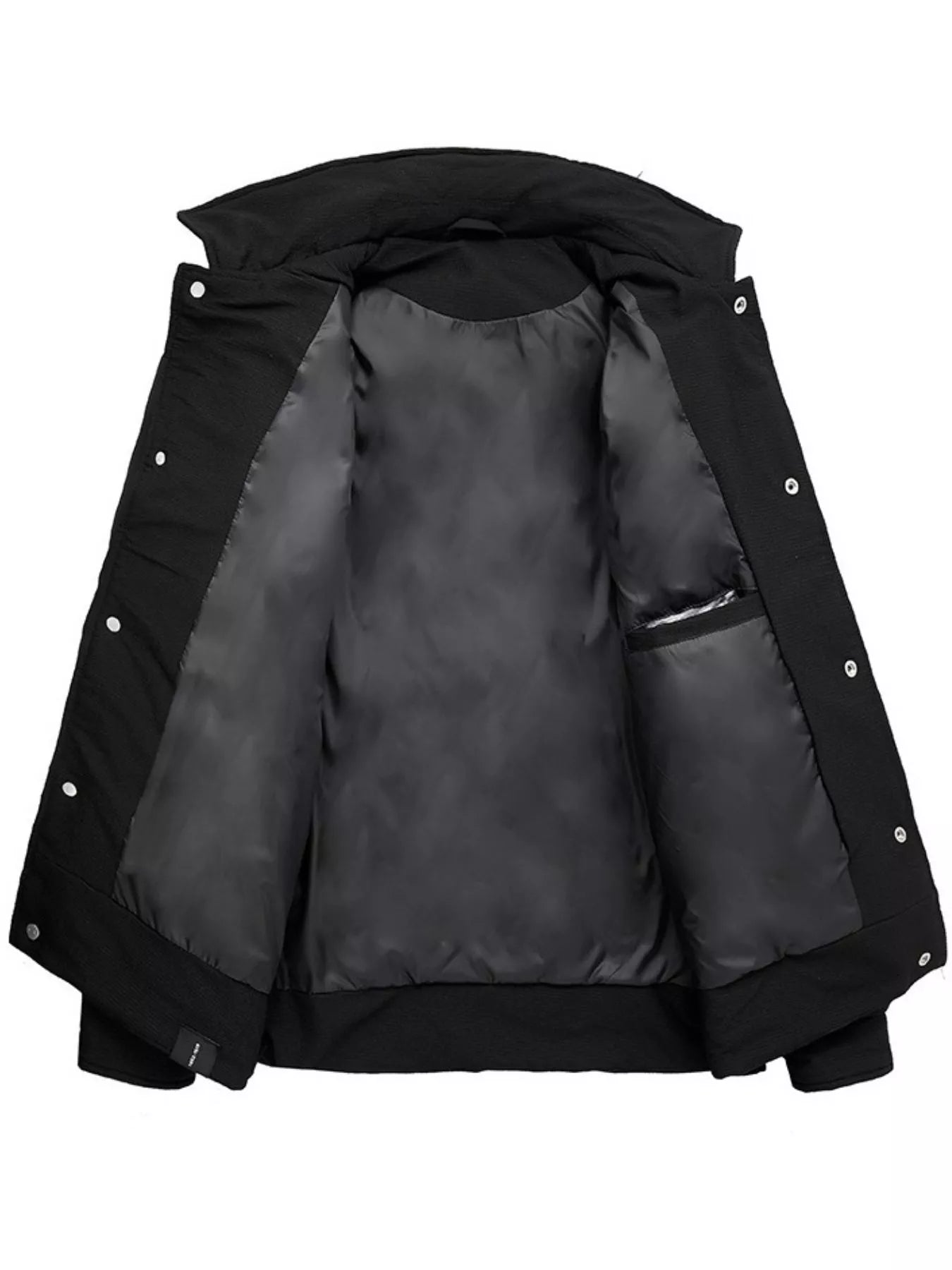 Men's Plus Size Quilted Snap - Down Padded Coat designed for comfort and style at Lookzlike