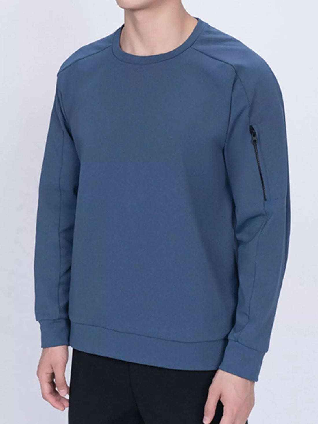 Men's Plus Size Round Neck Long Sleeve Sweatshirt designed for comfort and style at Lookzlike