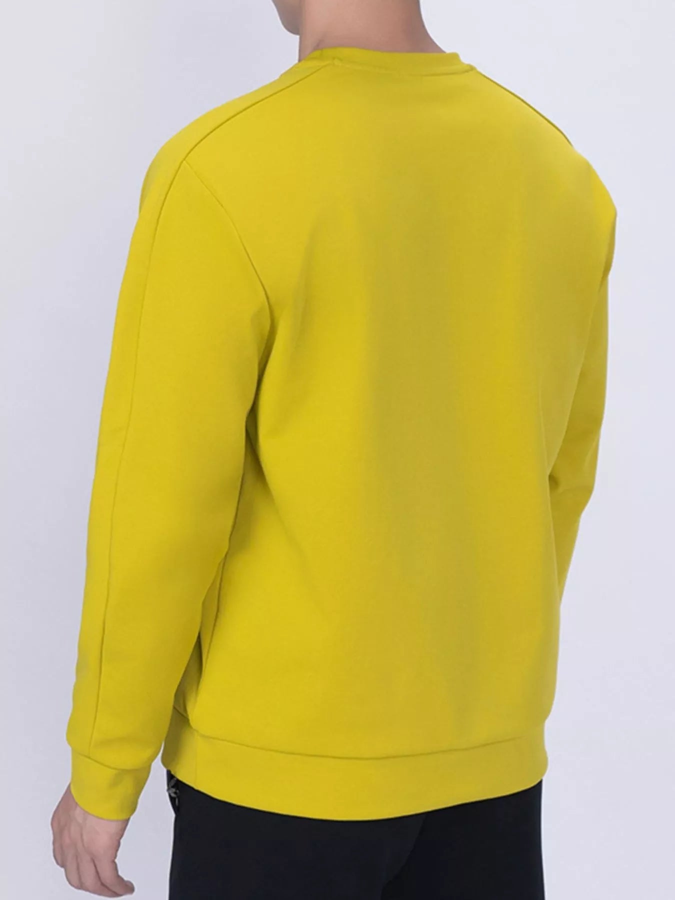 Men's Plus Size Round Neck Long Sleeve Sweatshirt designed for comfort and style at Lookzlike