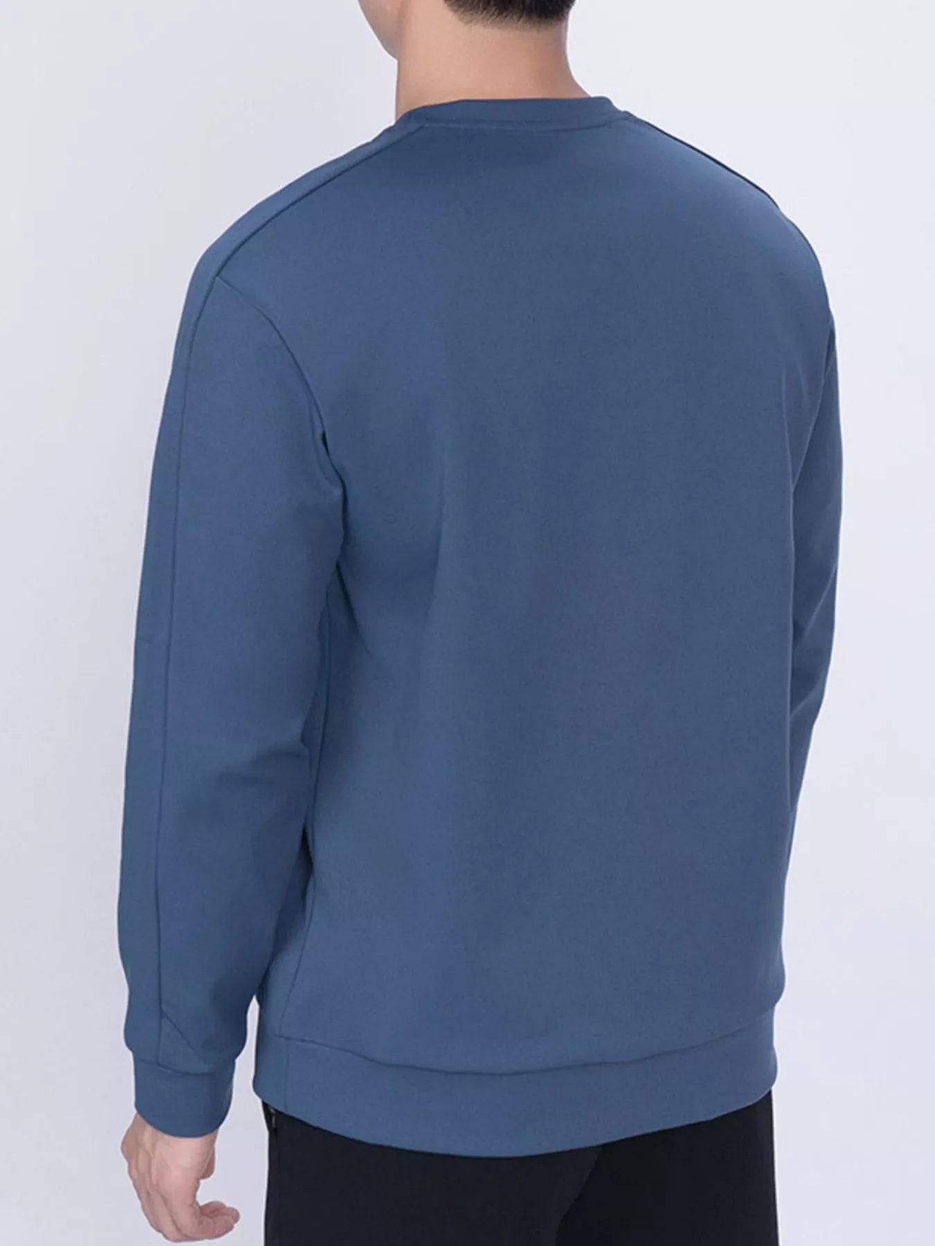 Men's Plus Size Round Neck Long Sleeve Sweatshirt designed for comfort and style at Lookzlike