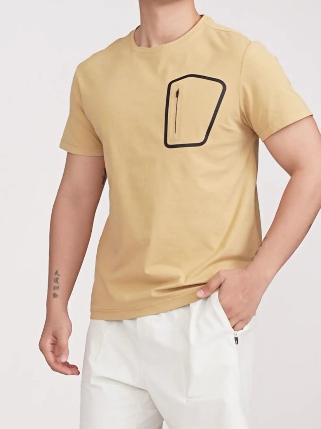 Men's Plus Size Round Neck Short Sleeve Active T-Shirt - Lookzlike