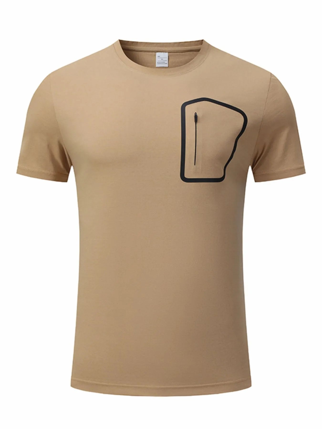 Men's Plus Size Round Neck Short Sleeve Active T-Shirt - Lookzlike