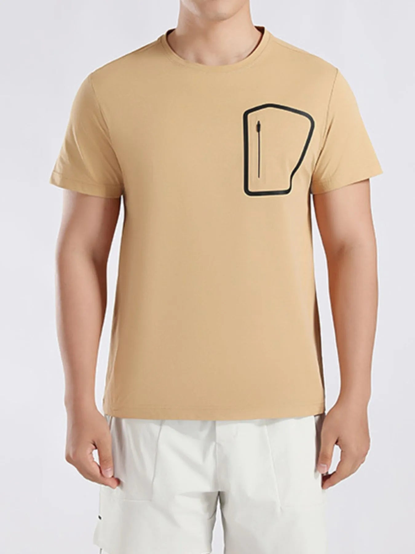 Men's Plus Size Round Neck Short Sleeve Active T-Shirt - Lookzlike
