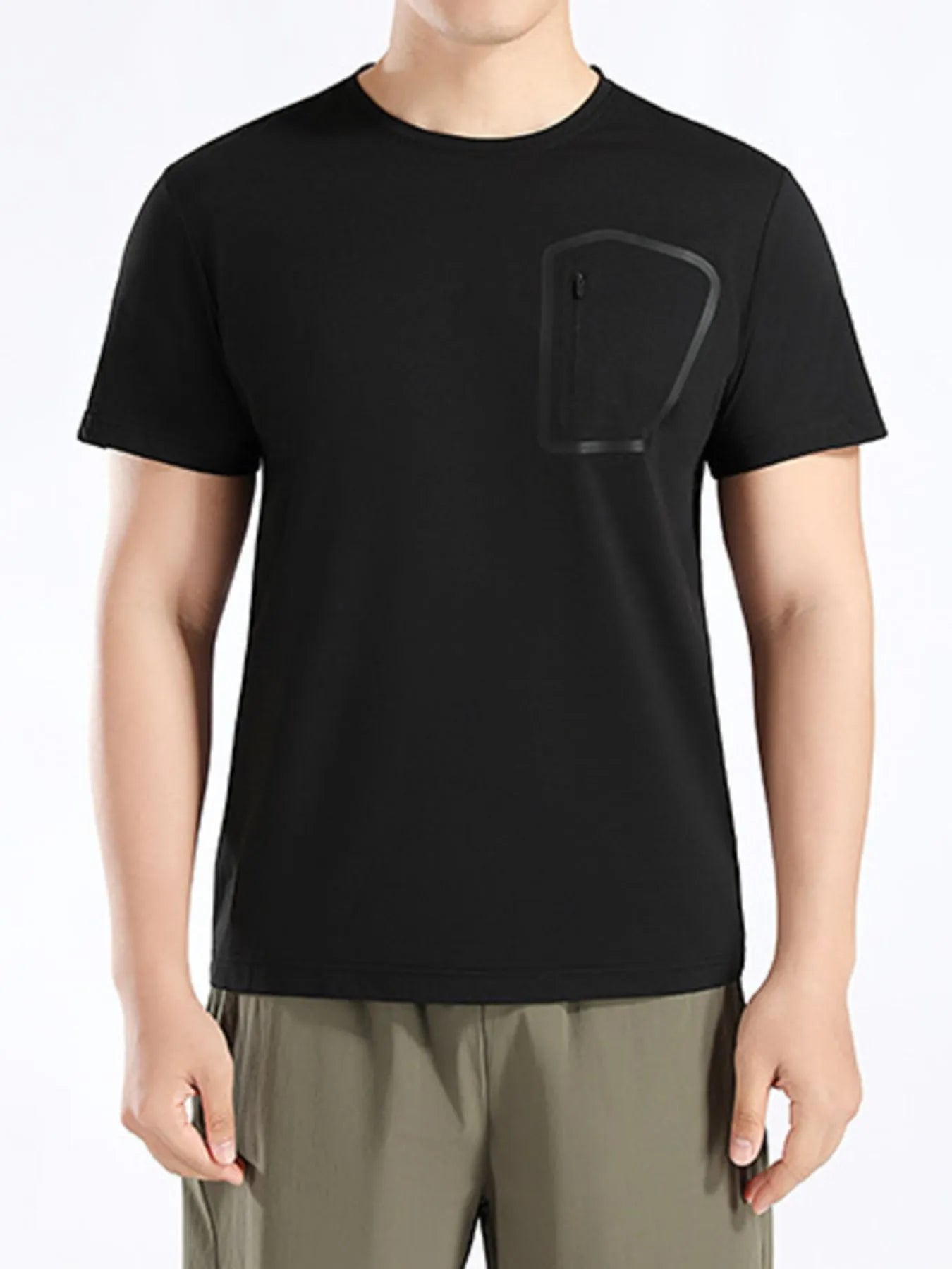 Men's Plus Size Round Neck Short Sleeve Active T-Shirt - Lookzlike