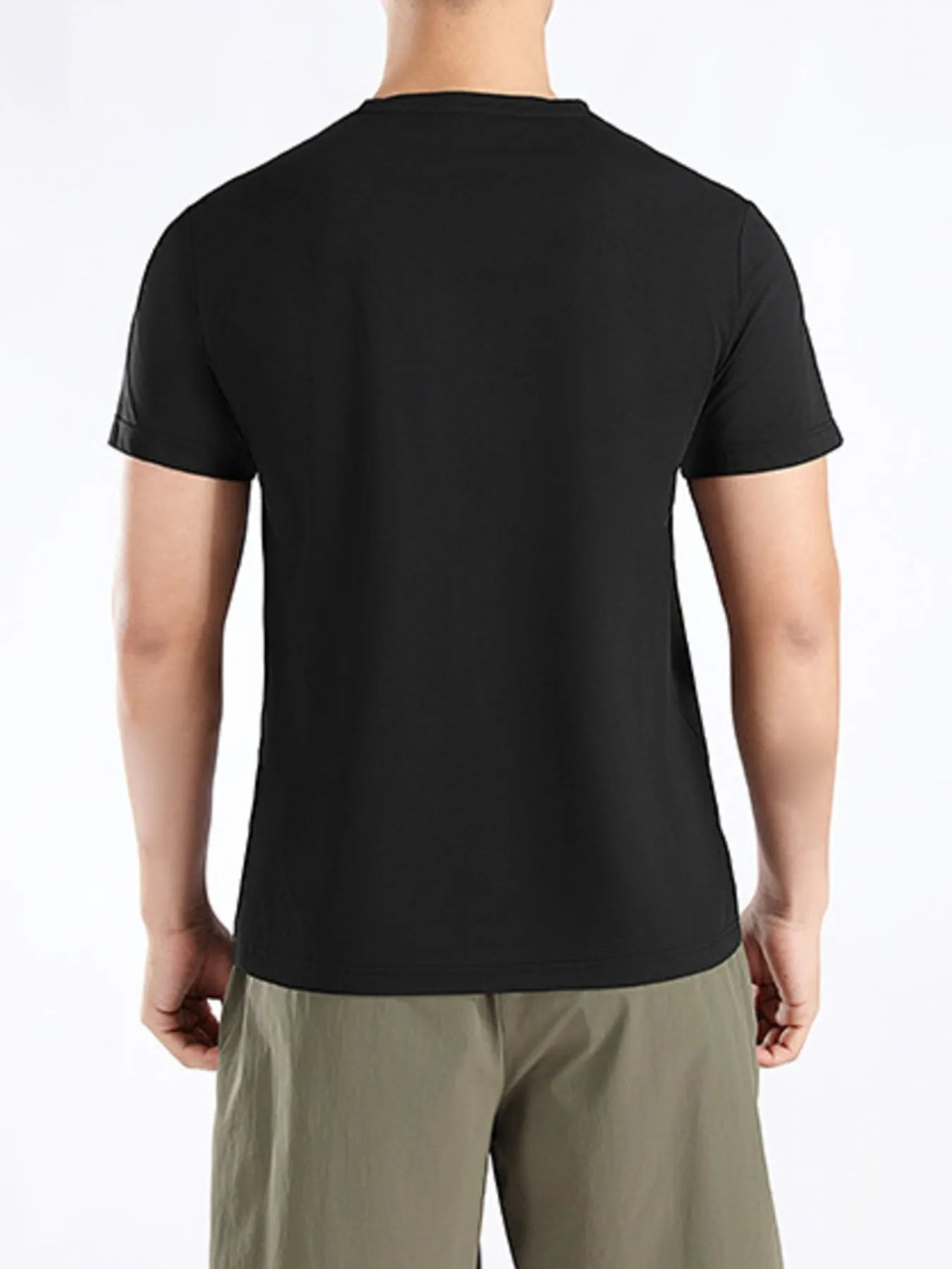 Men's Plus Size Round Neck Short Sleeve Active T-Shirt - Lookzlike