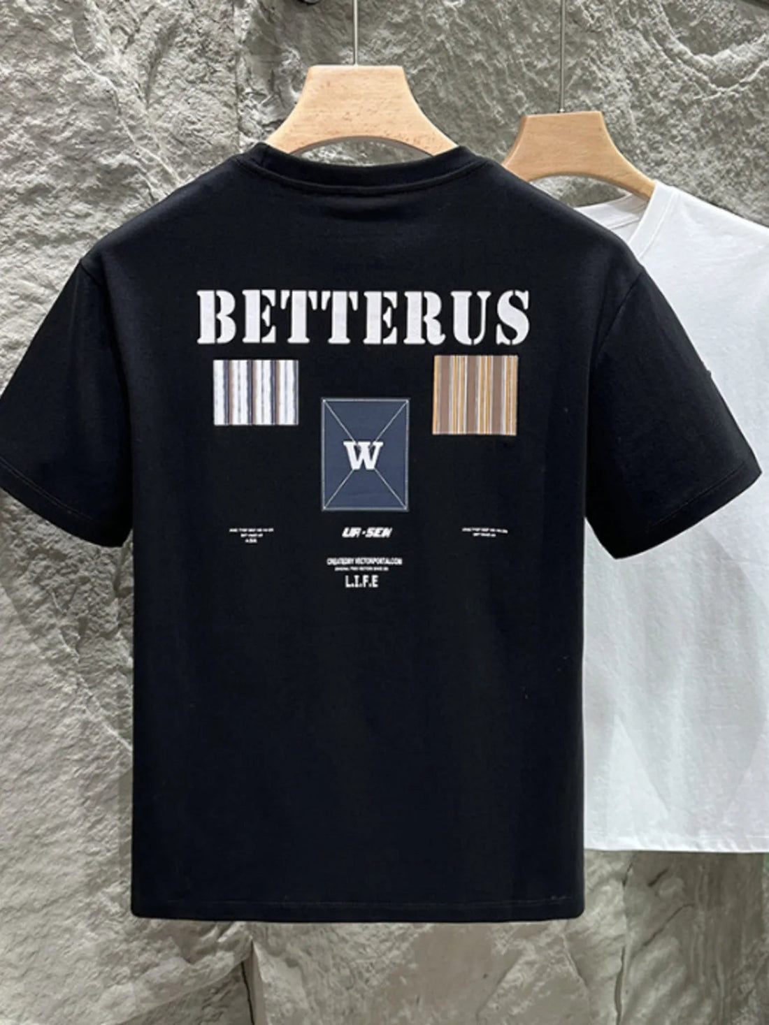 Men's Plus Size Round Neck Short Sleeve T-Shirt designed for comfort and style at Lookzlike