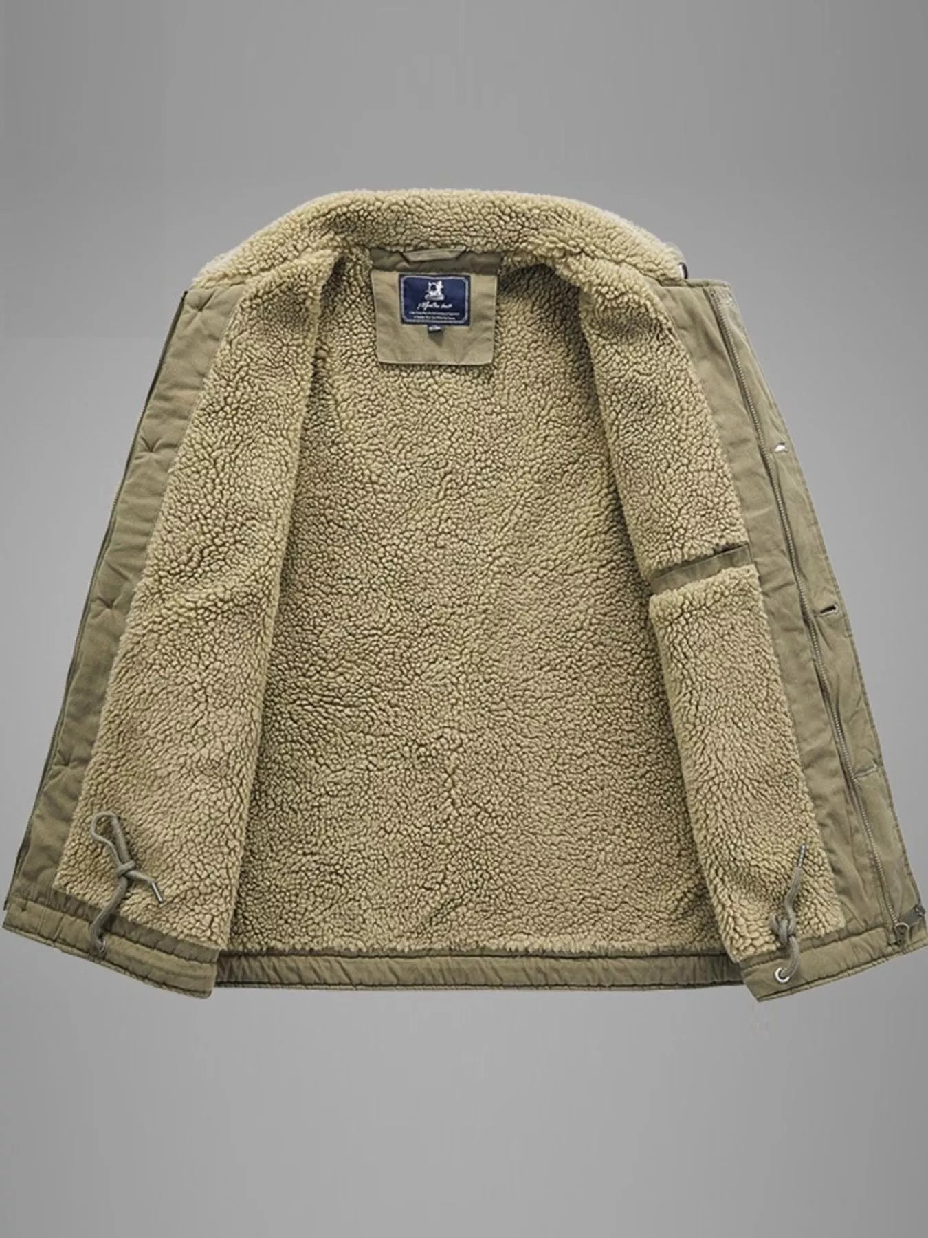 Men's Plus Size Sherpa Collar Button Up Jacket designed for comfort and style at Lookzlike