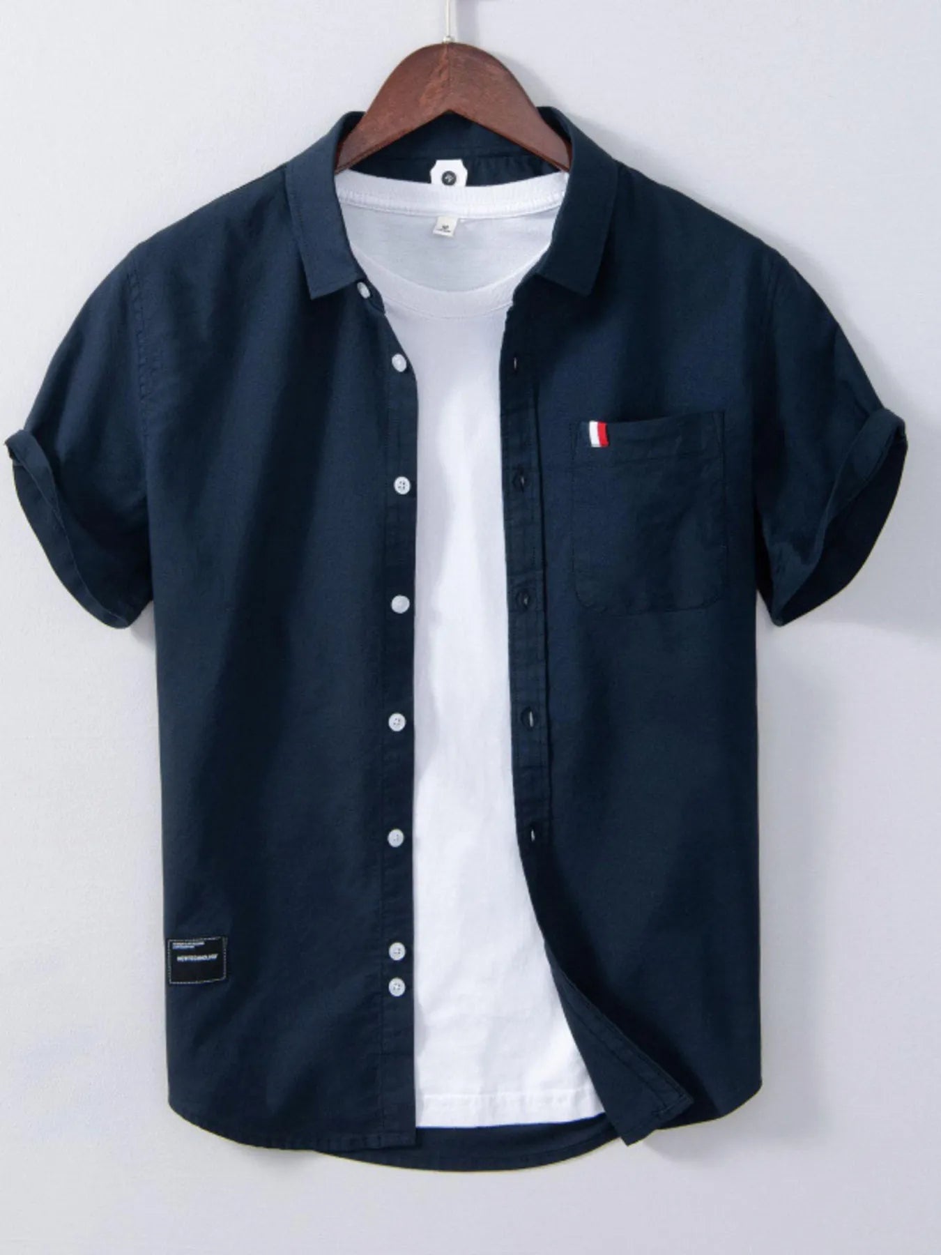Men's Plus Size Short Sleeve Button-Up Shirt - Lookzlike