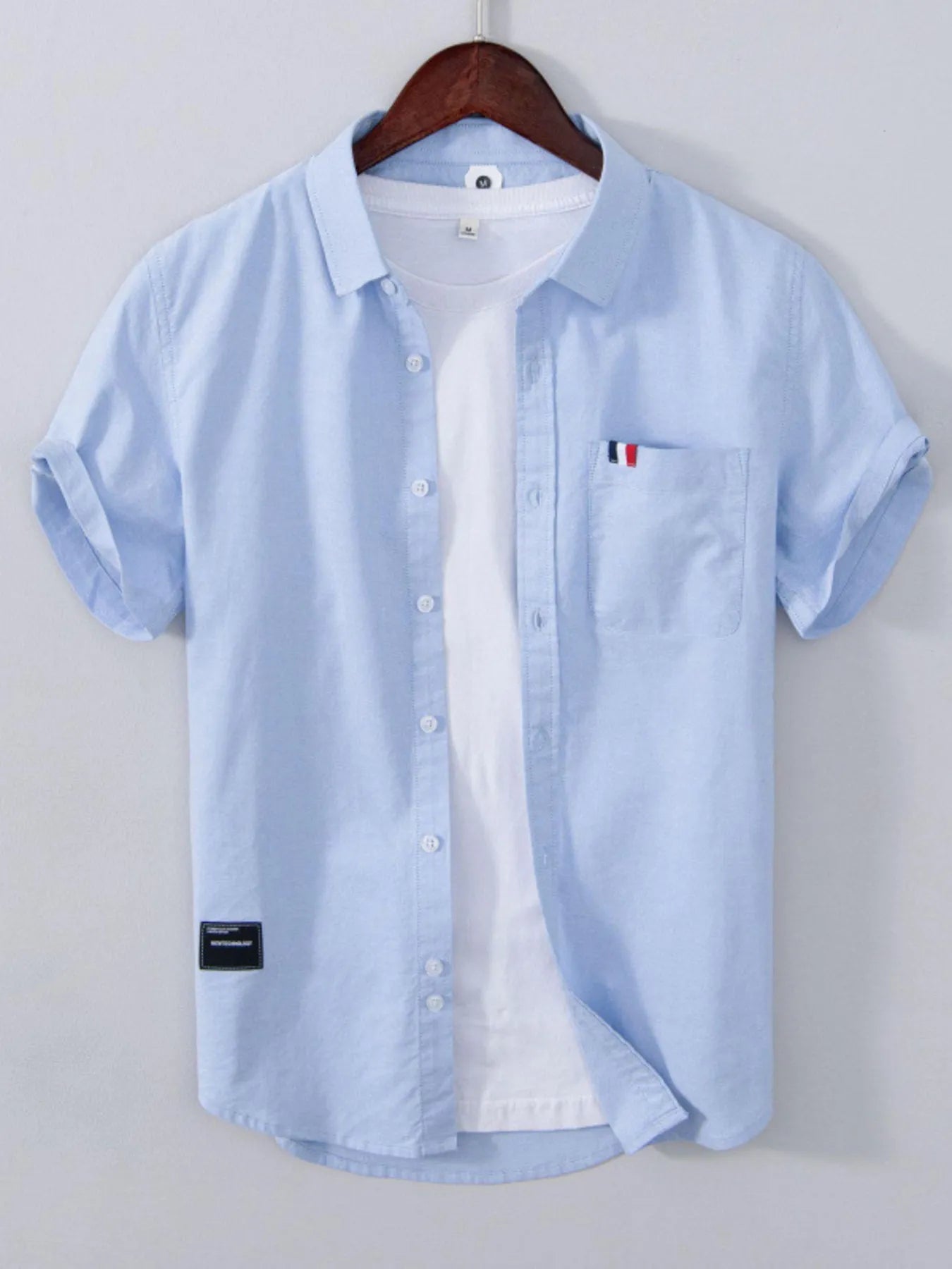 Men's Plus Size Short Sleeve Button-Up Shirt - Lookzlike