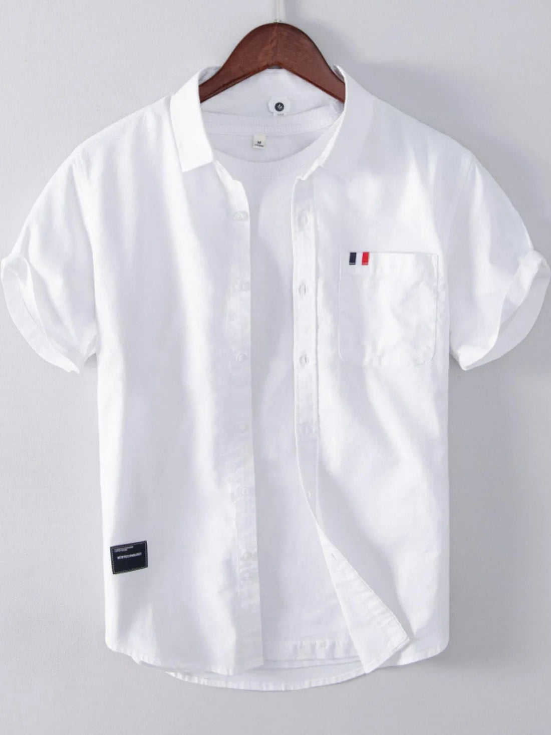 Men's Plus Size Short Sleeve Button-Up Shirt - Lookzlike