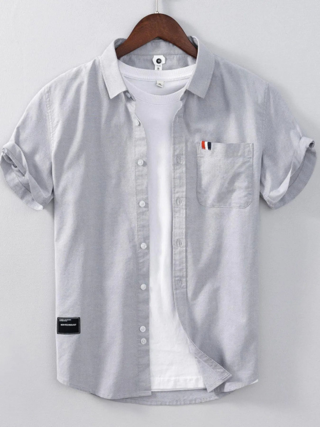 Men's Plus Size Short Sleeve Button-Up Shirt - Lookzlike