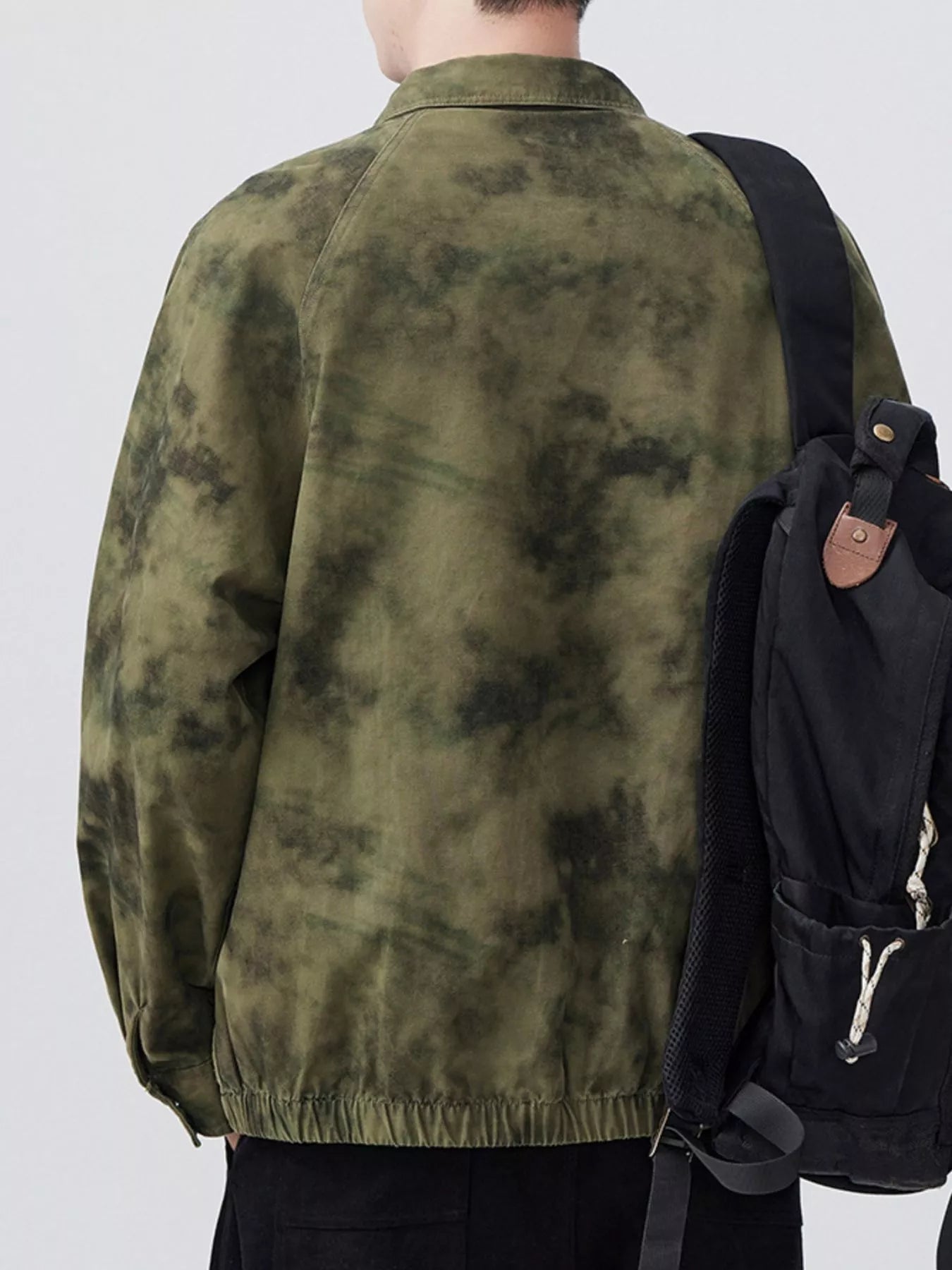 Men's Plus Size Tie - Dye Button Up Shirt designed for comfort and style at Lookzlike