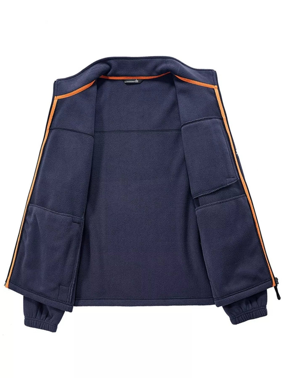 Men's Plus Size Warm Fleece Full - Zip Jacket designed for comfort and style at Lookzlike