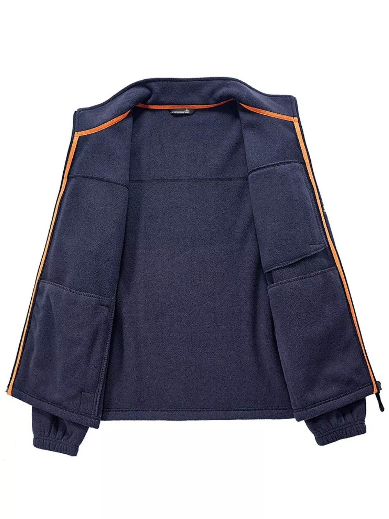 Men's Plus Size Warm Fleece Full - Zip Jacket designed for comfort and style at Lookzlike