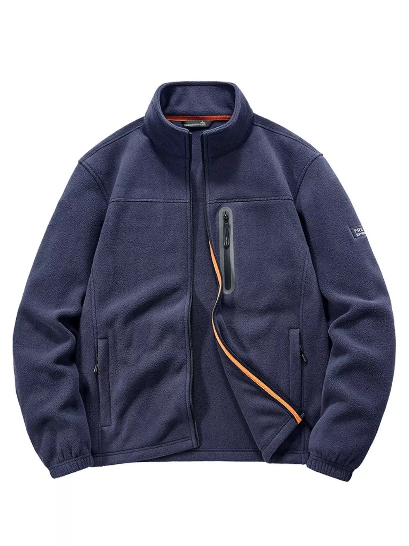 Men's Plus Size Warm Fleece Full - Zip Jacket designed for comfort and style at Lookzlike