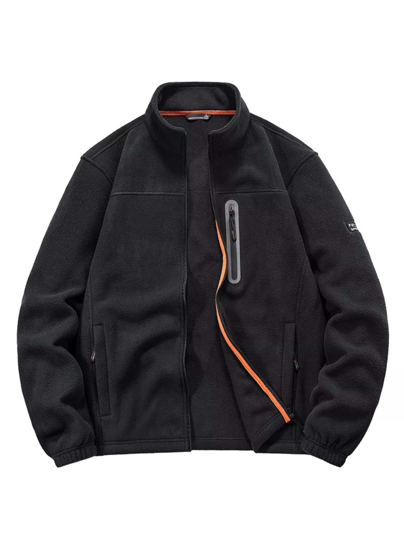 Men's Plus Size Warm Fleece Full - Zip Jacket designed for comfort and style at Lookzlike