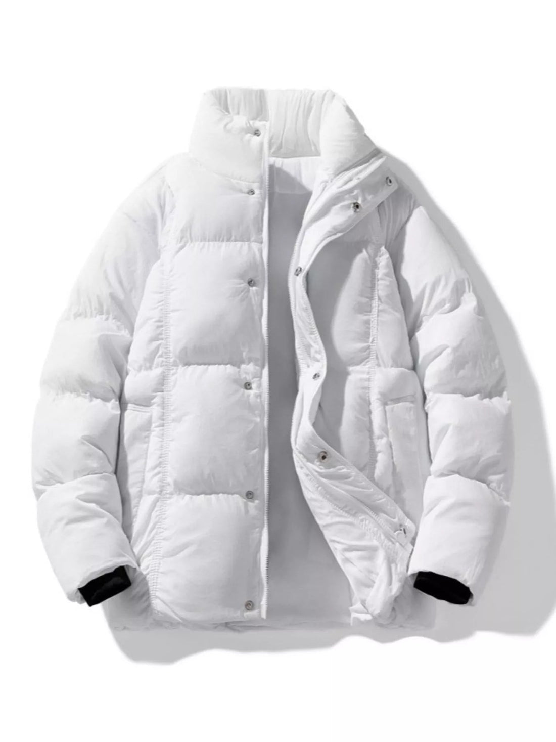Men's Plus Size Warm Padded Puffer Jacket designed for comfort and style at Lookzlike