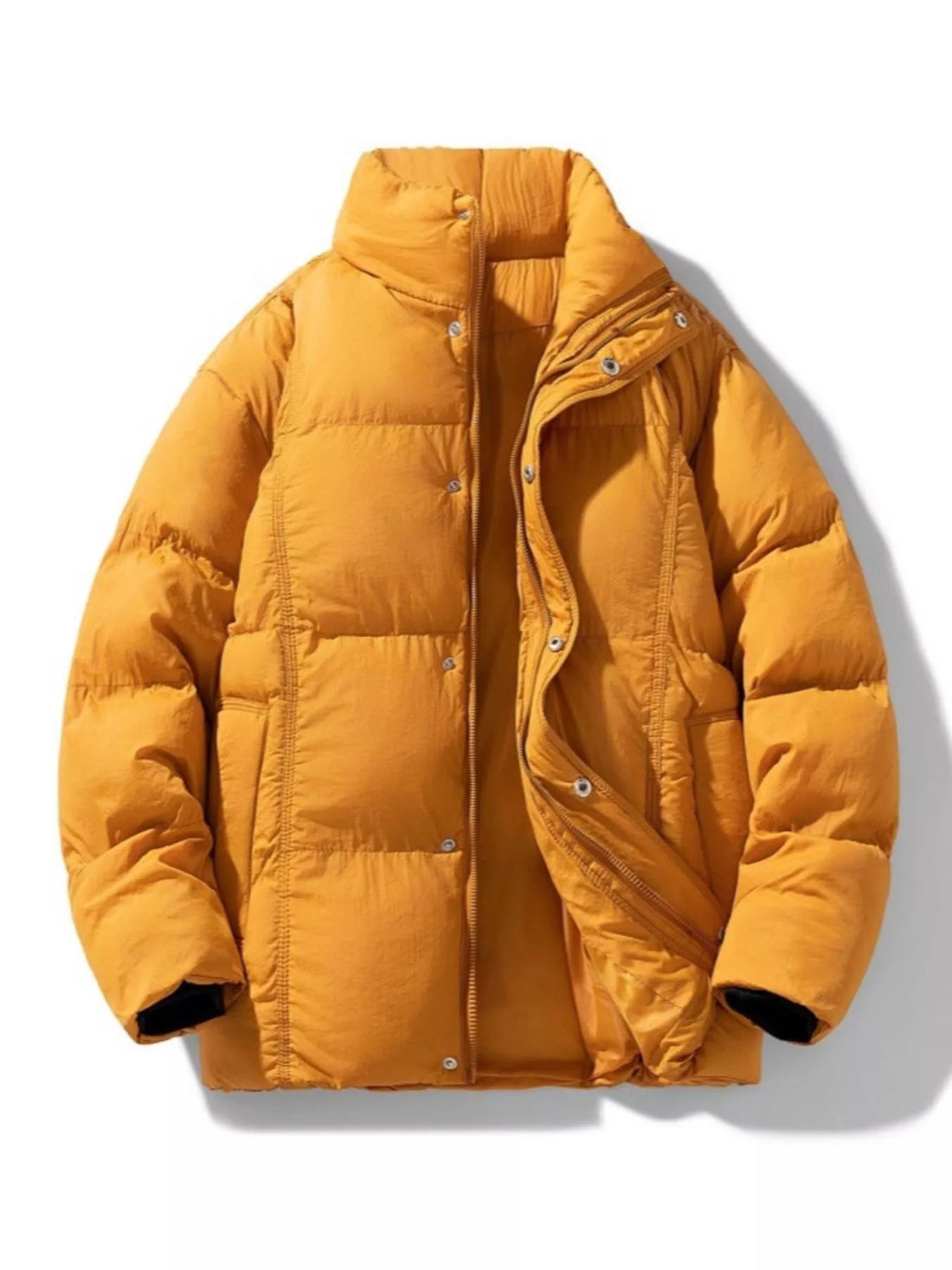 Men's Plus Size Warm Padded Puffer Jacket designed for comfort and style at Lookzlike