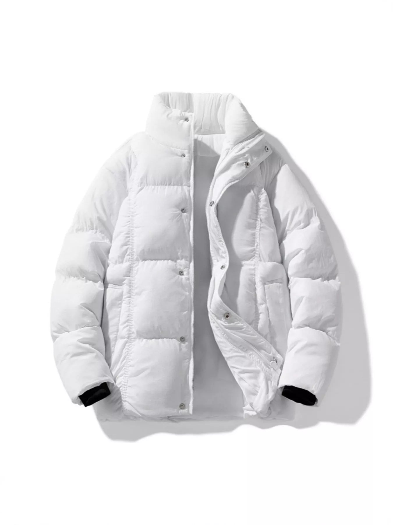 Men's Plus Size Warm Padded Puffer Jacket designed for comfort and style at Lookzlike