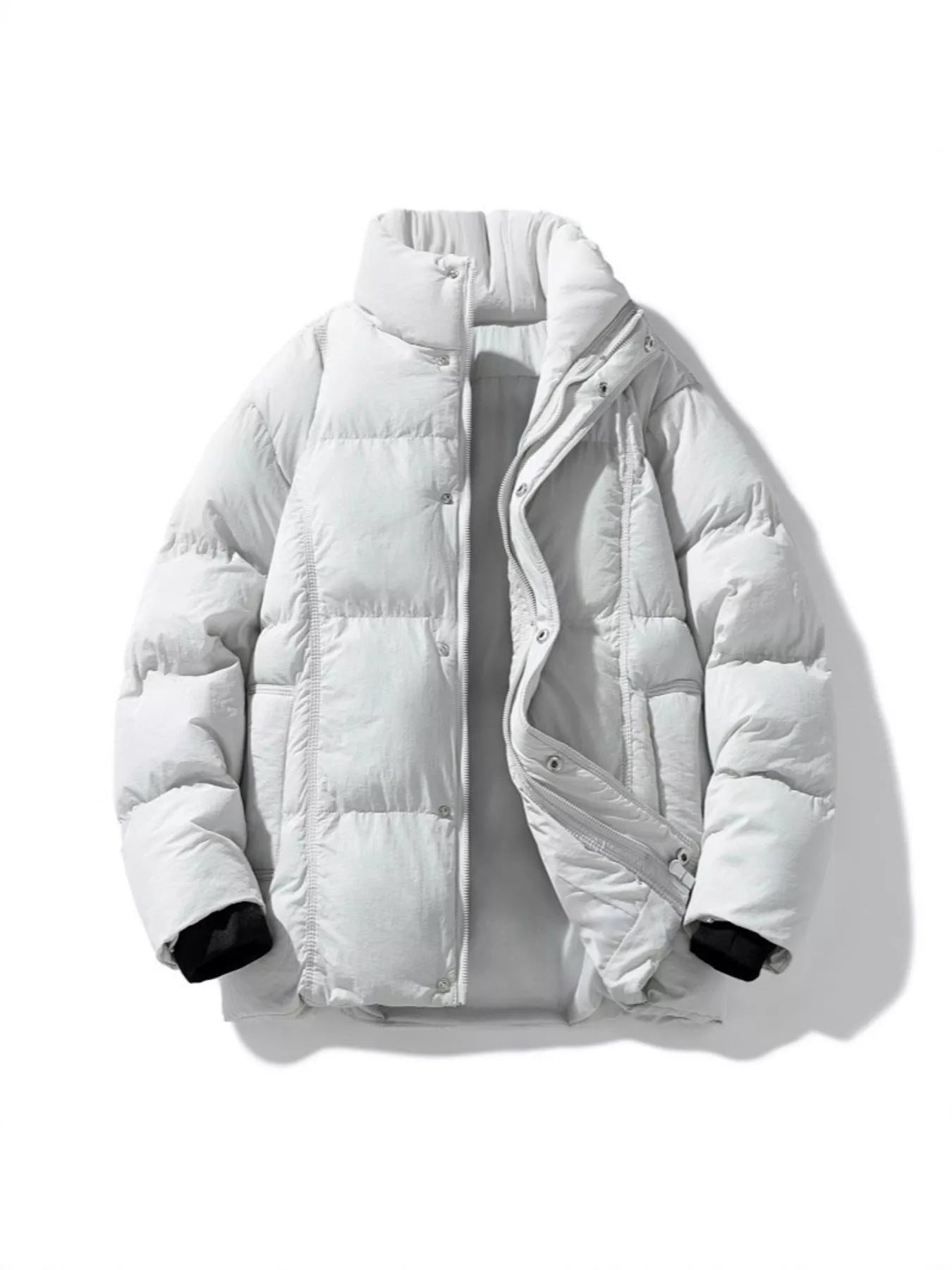 Men's Plus Size Warm Padded Puffer Jacket designed for comfort and style at Lookzlike