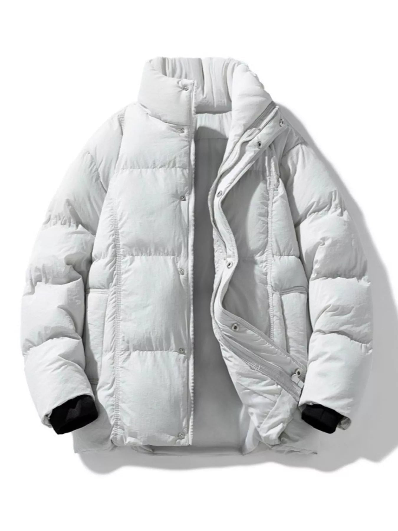 Men's Plus Size Warm Padded Puffer Jacket designed for comfort and style at Lookzlike