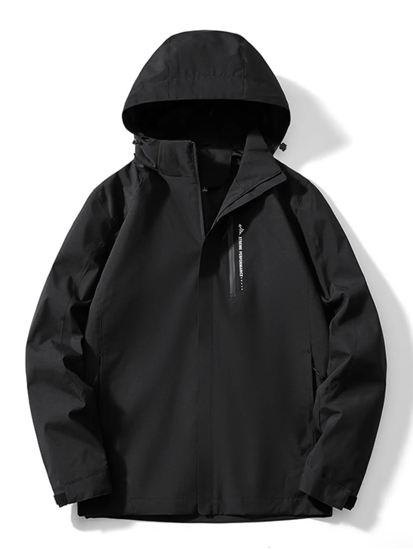 Men's Plus Size Waterproof Hooded Outdoor Jacket designed for comfort and style at Lookzlike