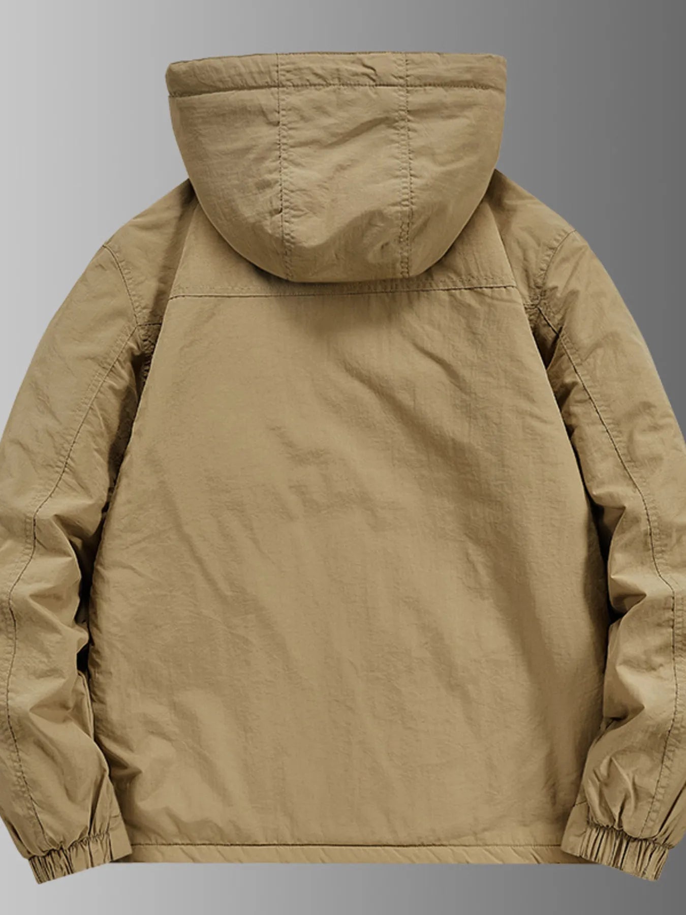 Men's Plus Size Waterproof Hooded Outdoor Jacket designed for comfort and style at Lookzlike