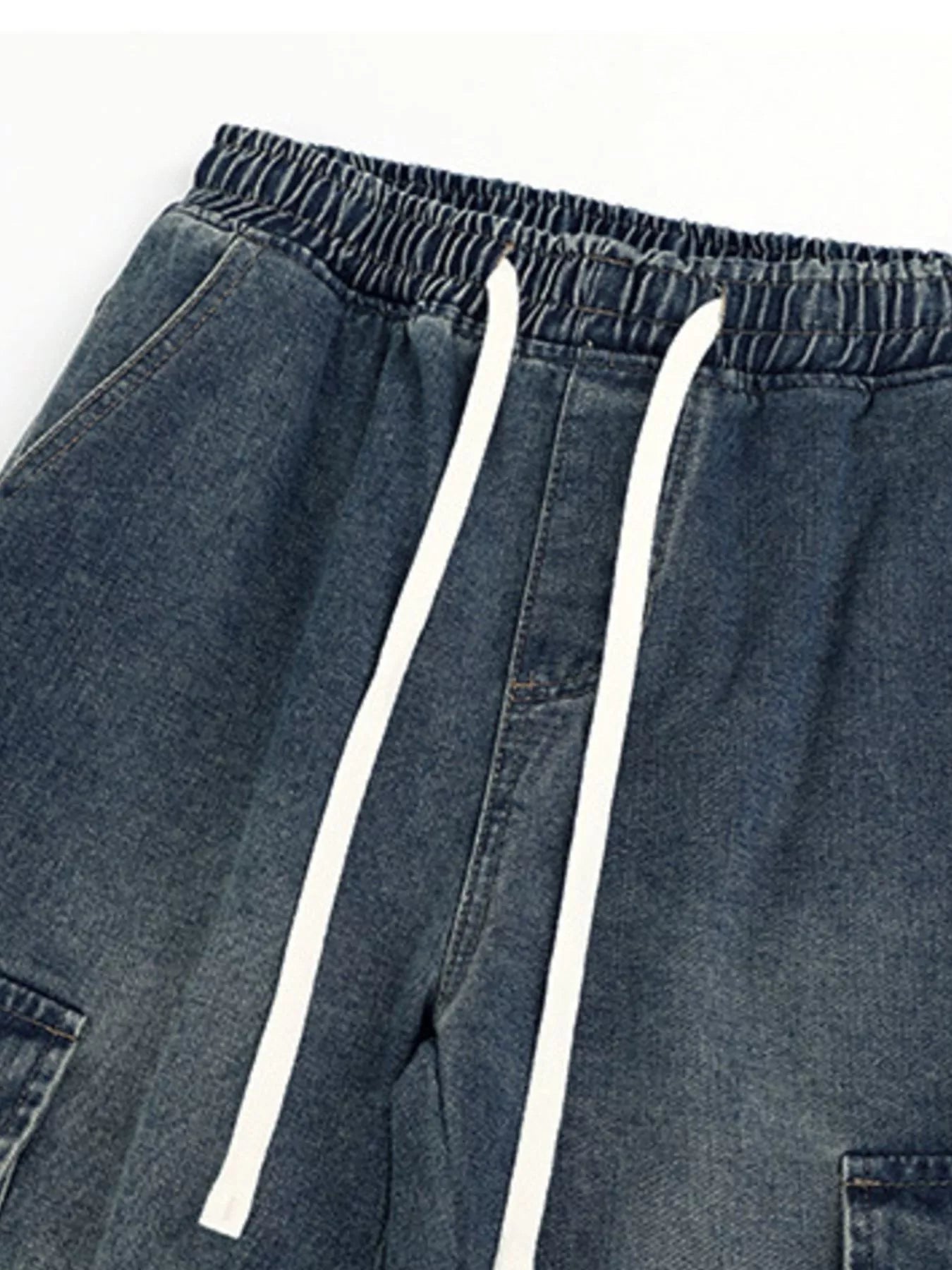 Men's Plus Size Wide - Leg Cargo Jeans designed for comfort and style at Lookzlike