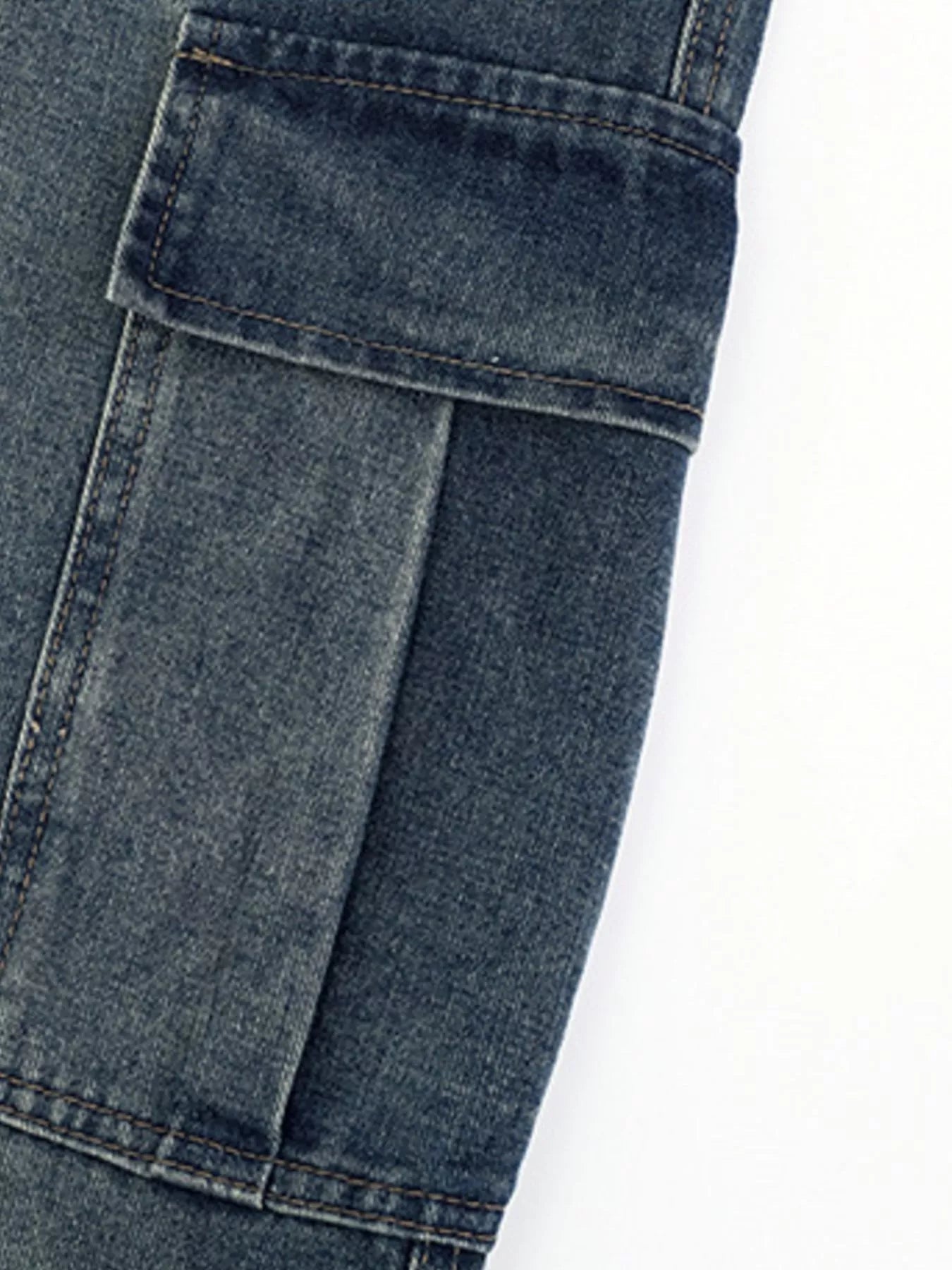Men's Plus Size Wide - Leg Cargo Jeans designed for comfort and style at Lookzlike