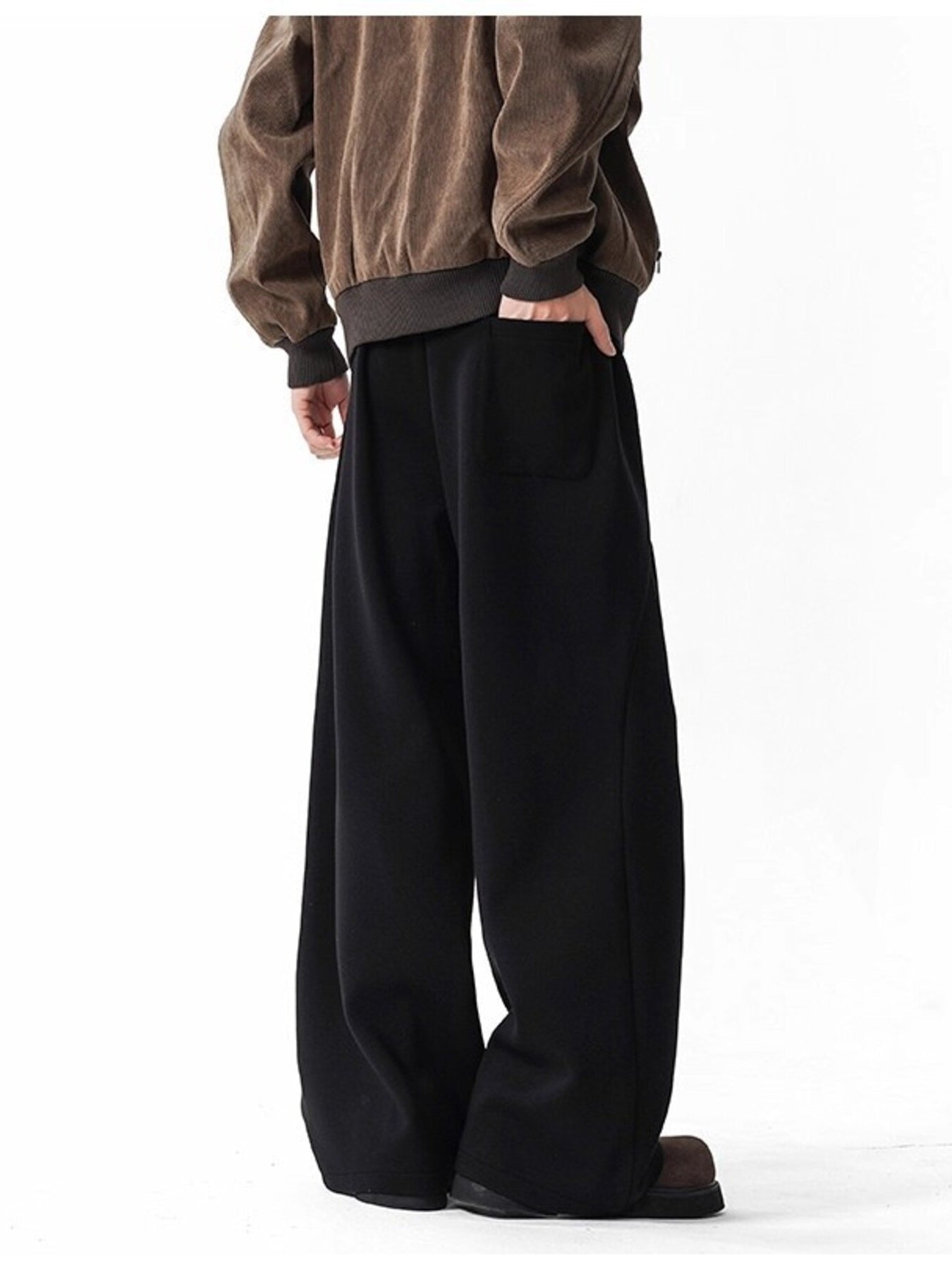 Men's Plus Size Wide Leg Drawstring Casual Pants designed for comfort and style at Lookzlike