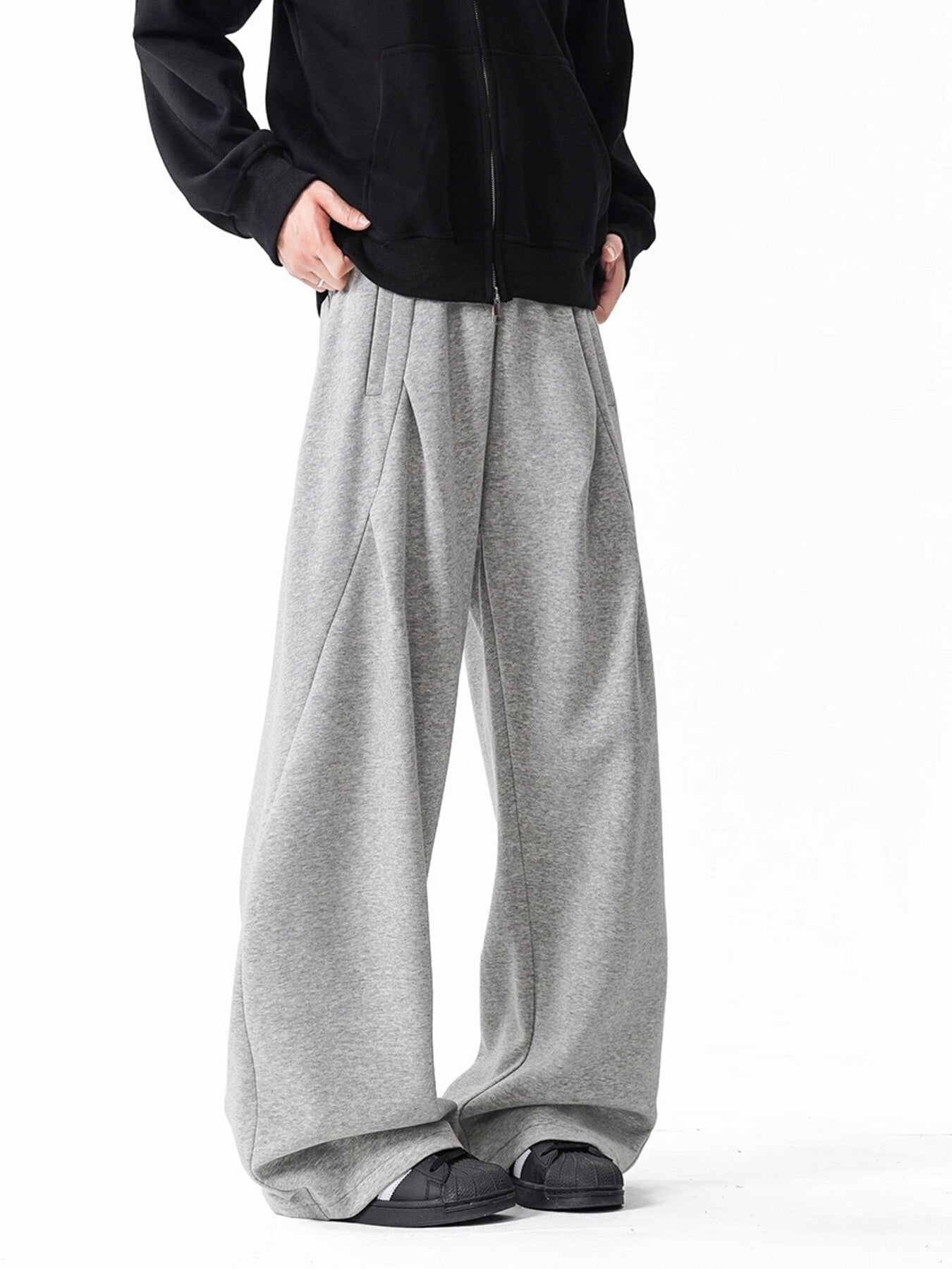 Men's Plus Size Wide Leg Drawstring Casual Pants designed for comfort and style at Lookzlike