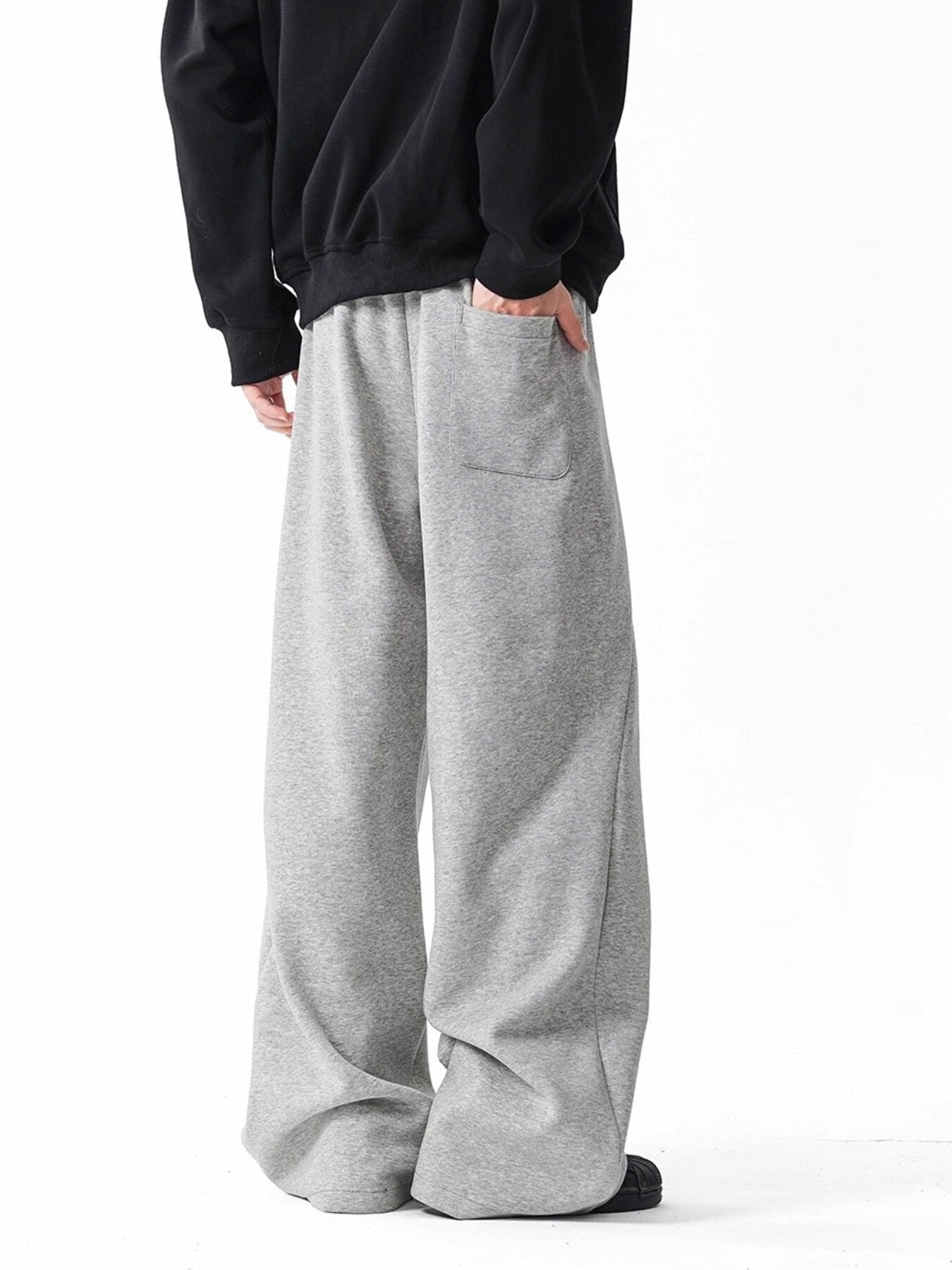 Men's Plus Size Wide Leg Drawstring Casual Pants designed for comfort and style at Lookzlike
