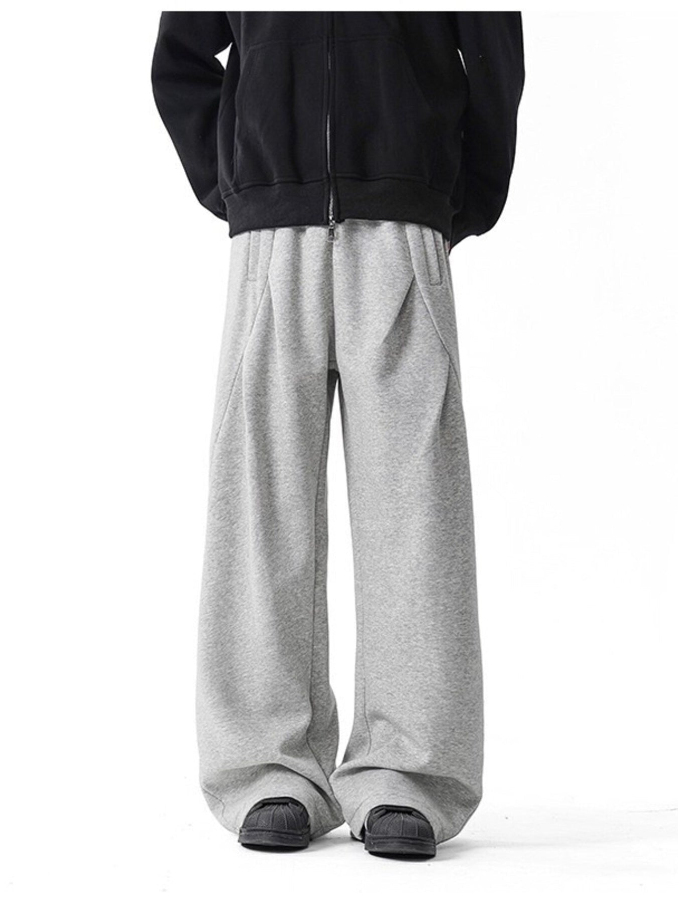 Men's Plus Size Wide Leg Drawstring Casual Pants designed for comfort and style at Lookzlike