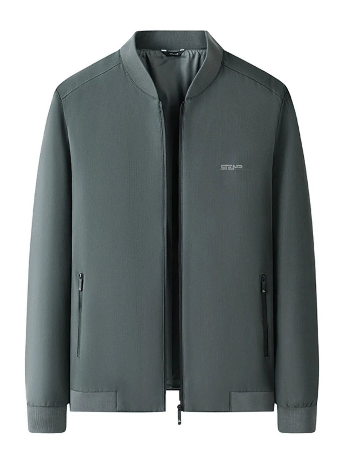 Men's Plus Size Zip - Up Bomber Jacket with Pockets designed for comfort and style at Lookzlike