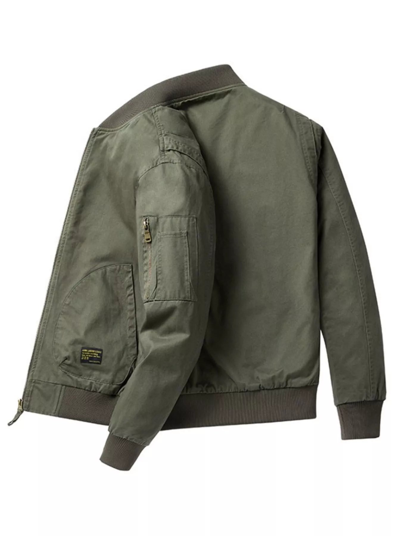 Men's Plus Size Zip Up Bomber Jacket designed for comfort and style at Lookzlike