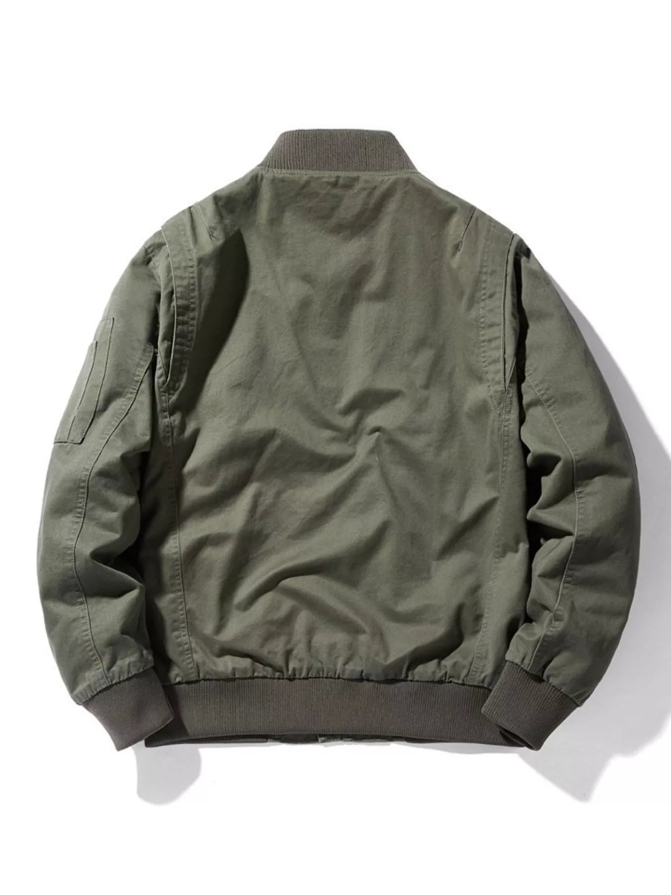 Men's Plus Size Zip Up Bomber Jacket designed for comfort and style at Lookzlike