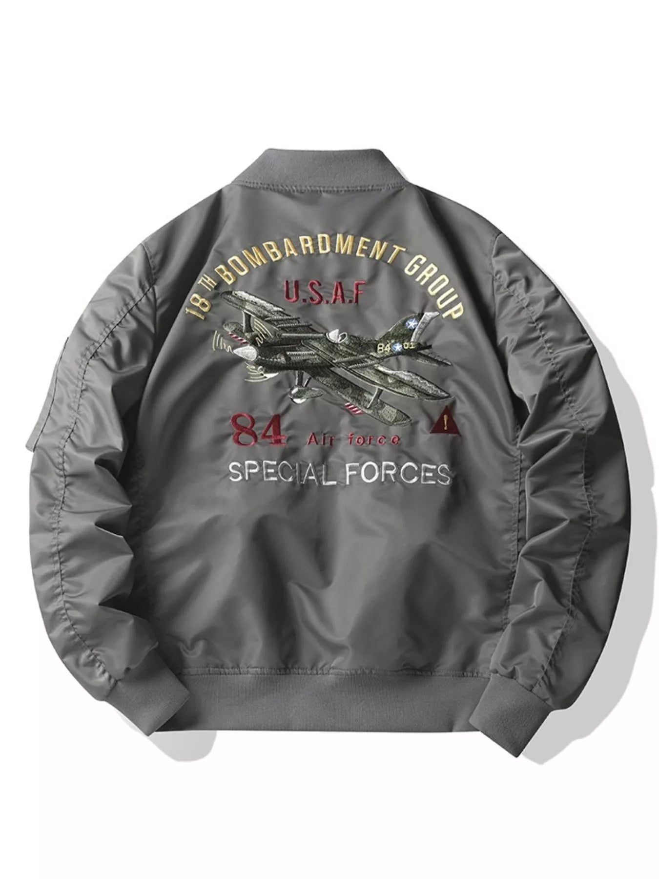 Men's Plus Size Zip Up Bomber Jacket designed for comfort and style at Lookzlike