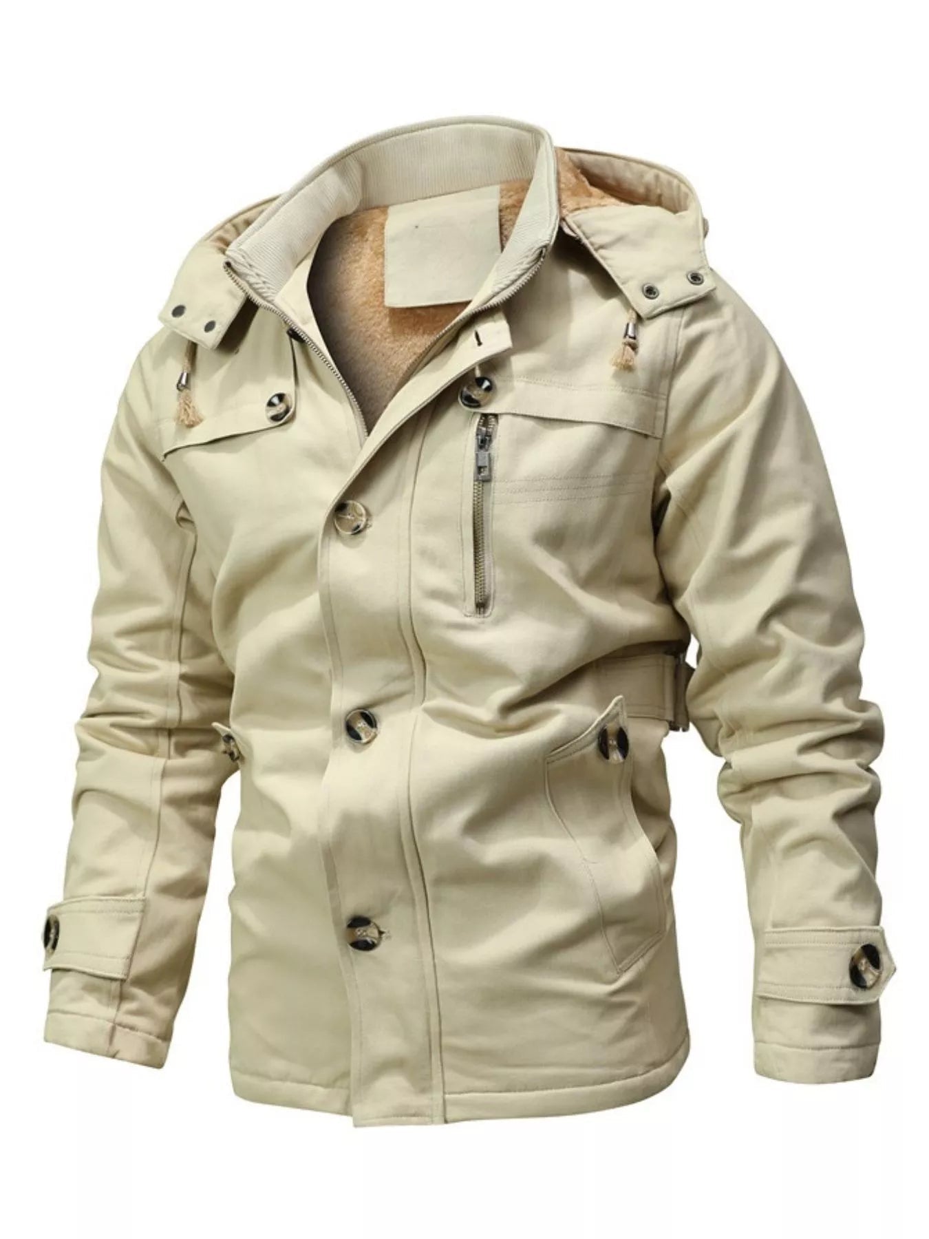 Men's Plus Size Zip Up Lightweight Bomber Jacket designed for comfort and style at Lookzlike